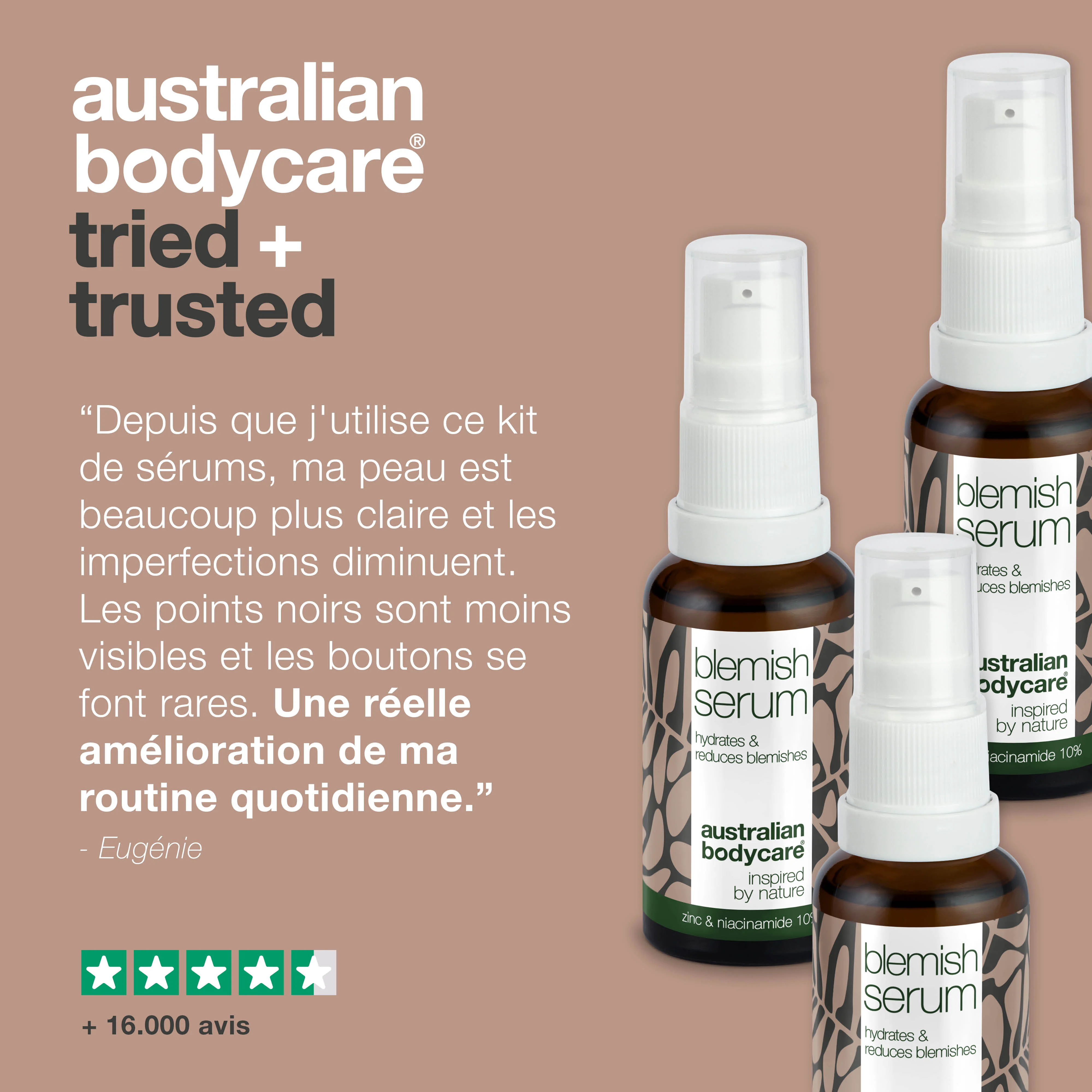 Kit de 3 sérums à la niacinamide pour les boutons et les points noirs — avec du Niacinamide 10%, du Zink 1% et de l'huile d'arbre à thé pour les peaux grasses à imperfections. - Image 5