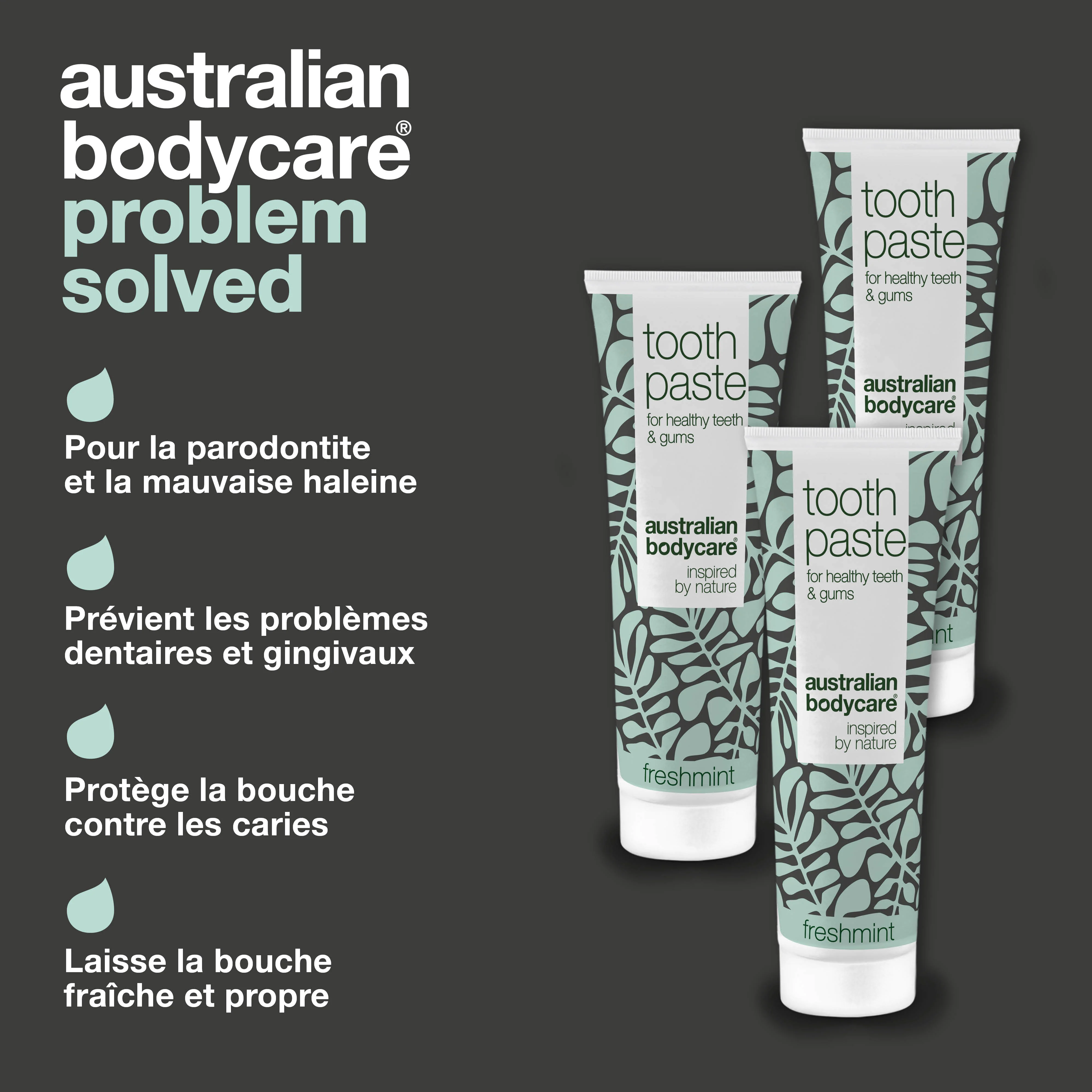 3 Dentifrice à l'huile de tea tree et menthe fraiche — Pour le traitement quotidien des maladies parodontales, des mycoses et de la gingivite - Image 3