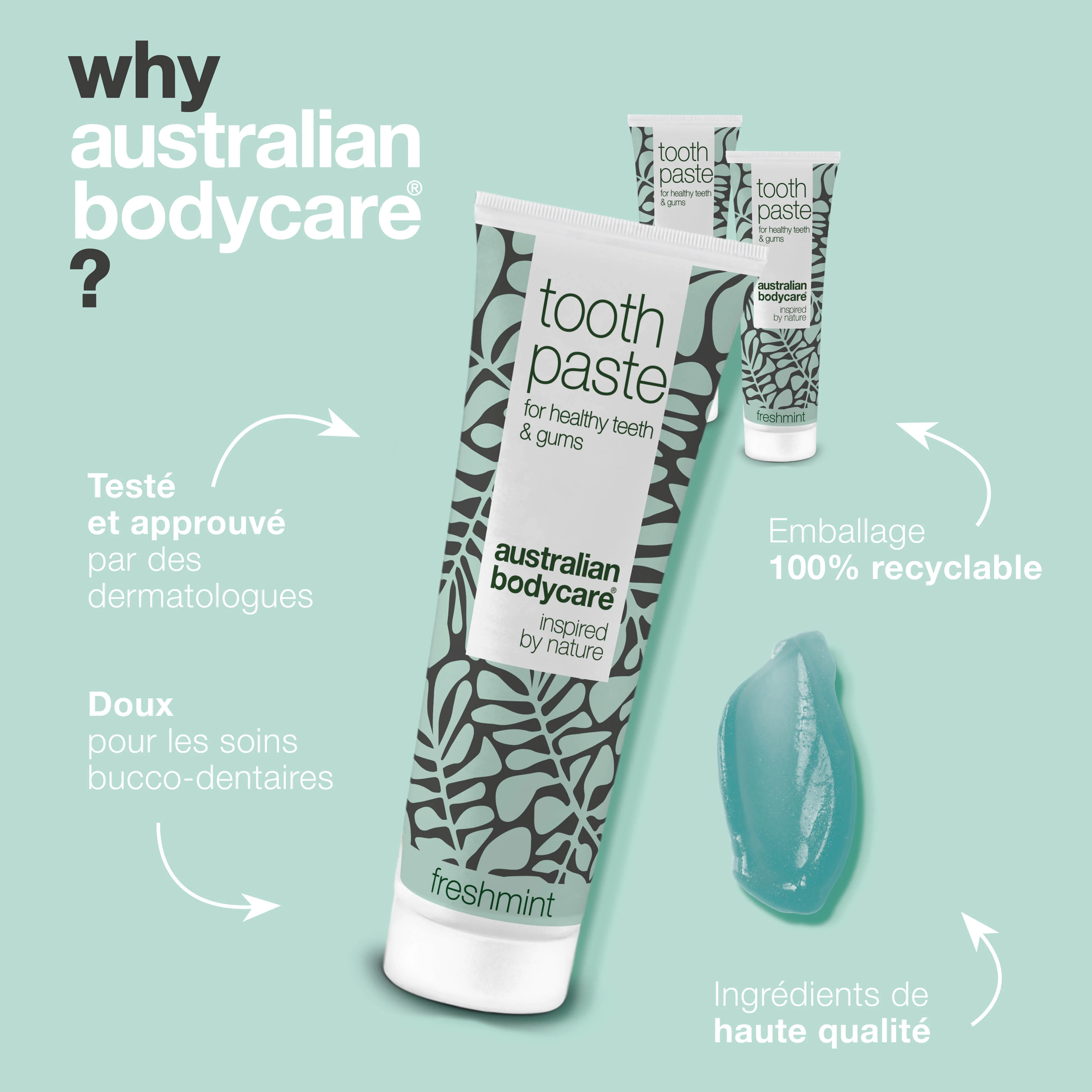 3 Dentifrice à l'huile de tea tree et menthe fraiche — Pour le traitement quotidien des maladies parodontales, des mycoses et de la gingivite - Image 4