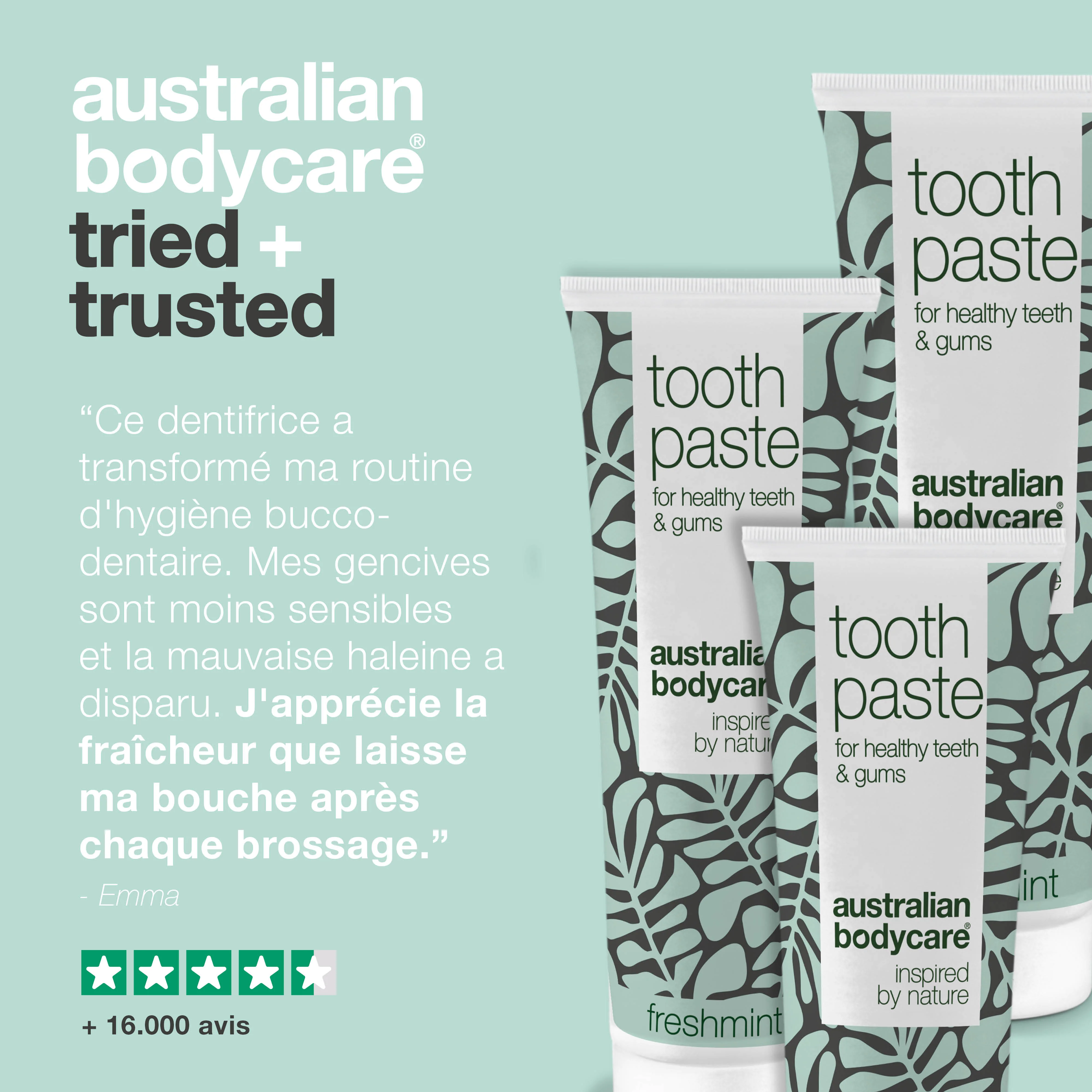 3 Dentifrice à l'huile de tea tree et menthe fraiche — Pour le traitement quotidien des maladies parodontales, des mycoses et de la gingivite - Image 5