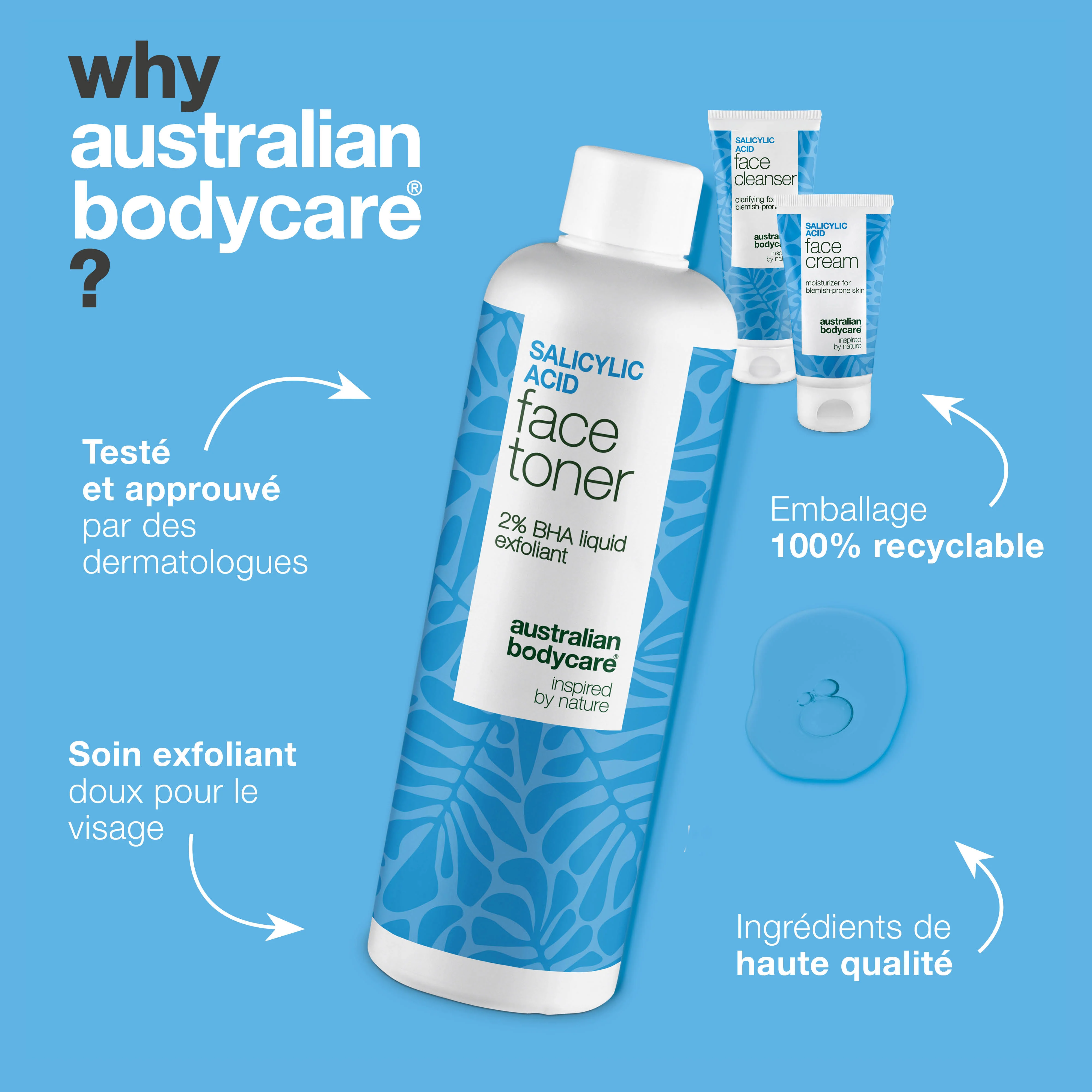 Kit Points Noirs & Pores – Nettoyage à l’Acide Salicylique — Kit pores obstrués et imperfections. Nettoyez et hydratez pour un résultat net. Contient de l'acide salicylique pour une action profonde. - Image 4