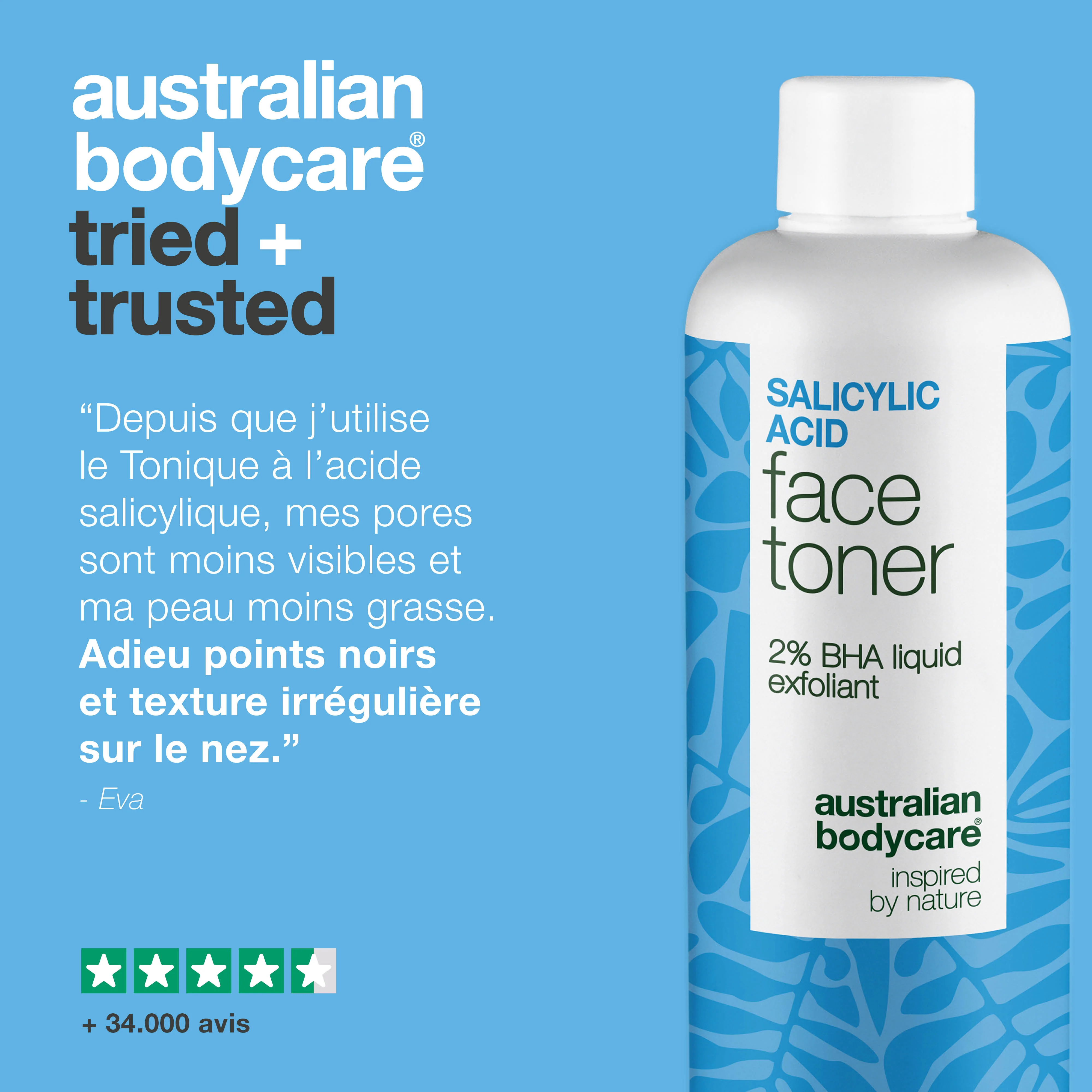 Tonique à l'acide salicylique pour pores et boutons — Ce peeling/exfoliant à l'acide salicylique réduit les pores, les boutons et l'excès de sébum. Parfait pour purifier la peau au quotidien. - Image 5