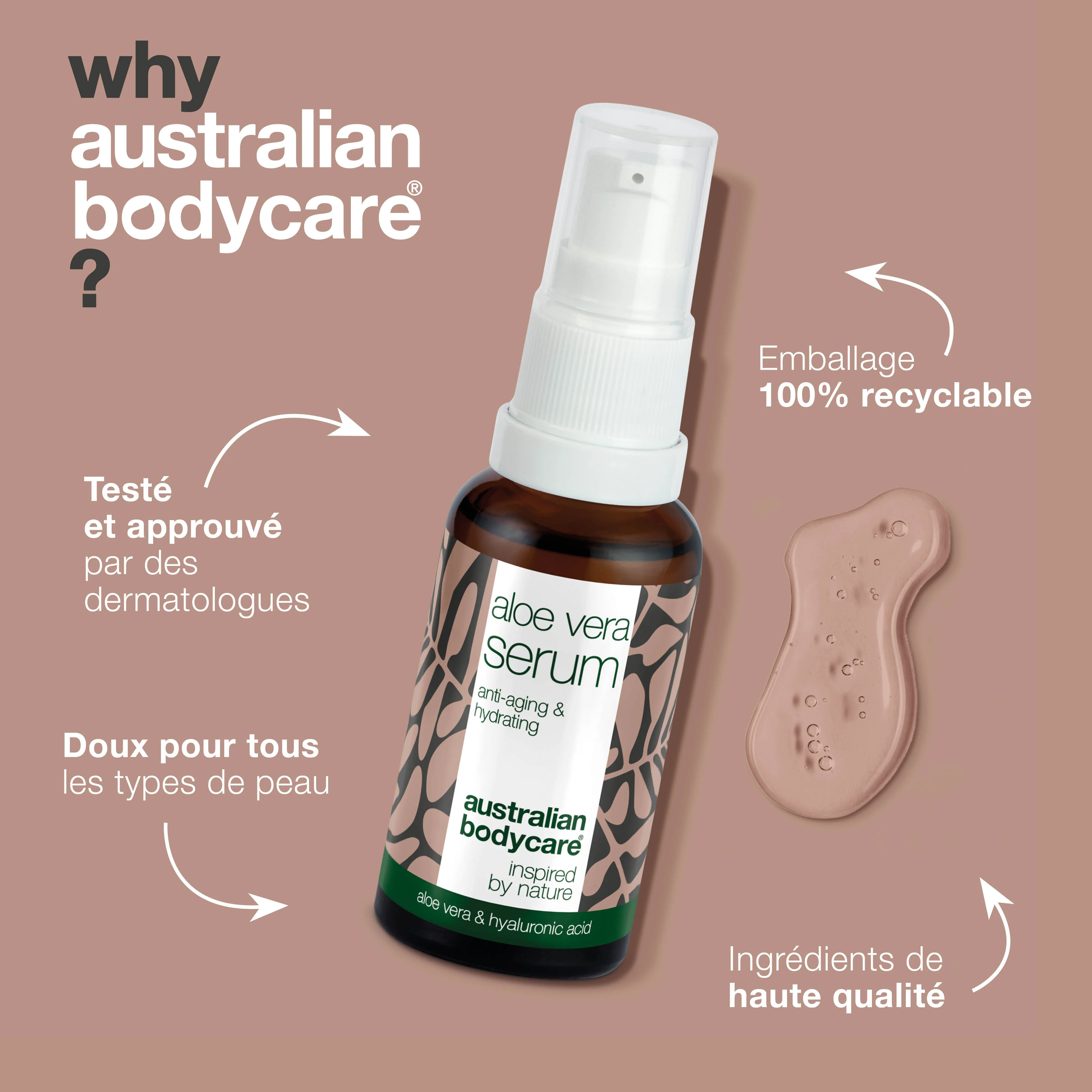 Sérum Aloe Vera & Vitamine E – Réduit les rides & hydrate — Sérum Aloe Vera & Vitamine E réduit les ridules et nourrit. Formulé avec acide hyaluronique et vitamine E pour une hydratation intense. - Image 4