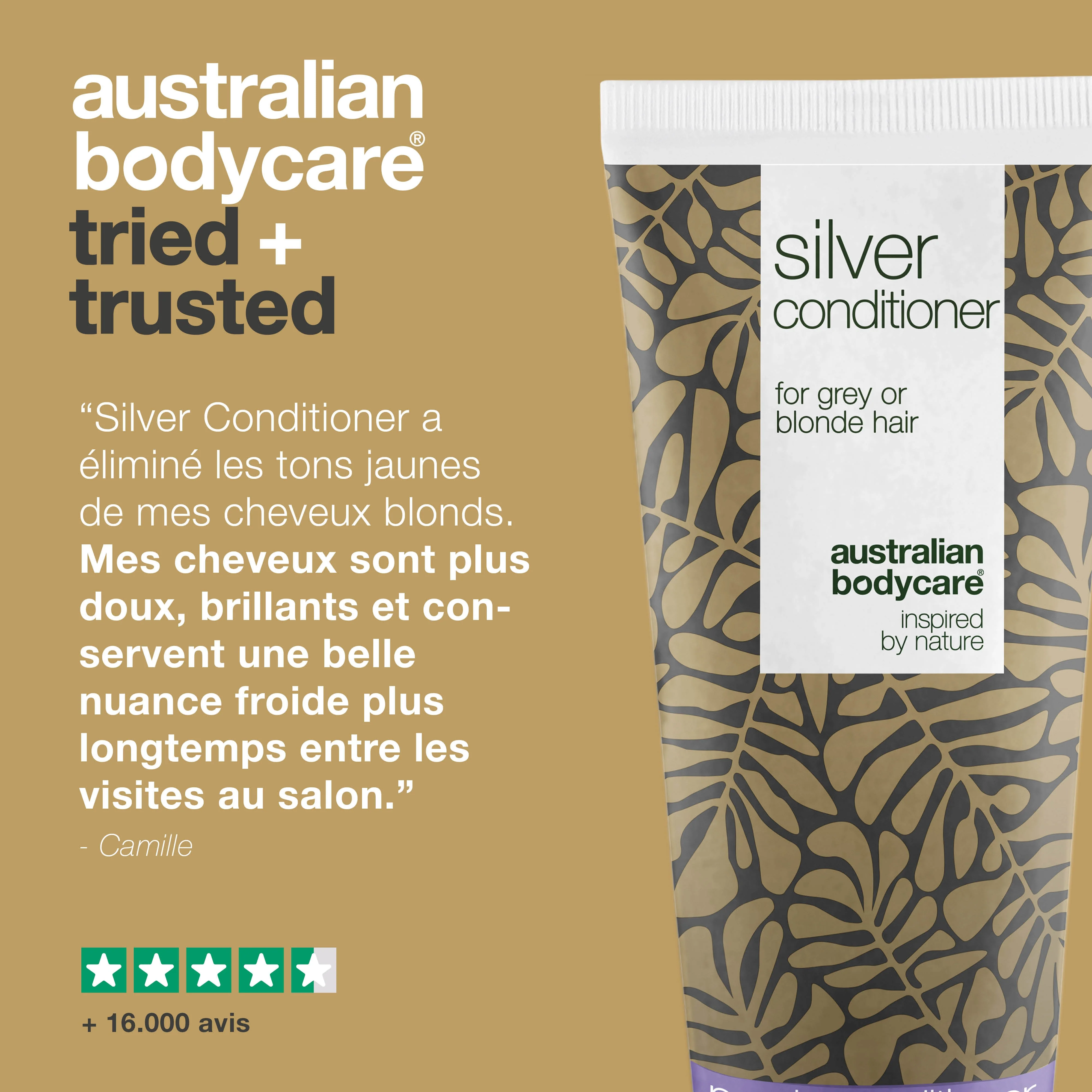 Silver Conditioner pour cheveux gris et blonds – Anti-jaune — Après-shampooing aux pigments violets, élimine le jaune et sublime les tons froids des cheveux gris ou blonds. Ajoute éclat et force. - Image 5