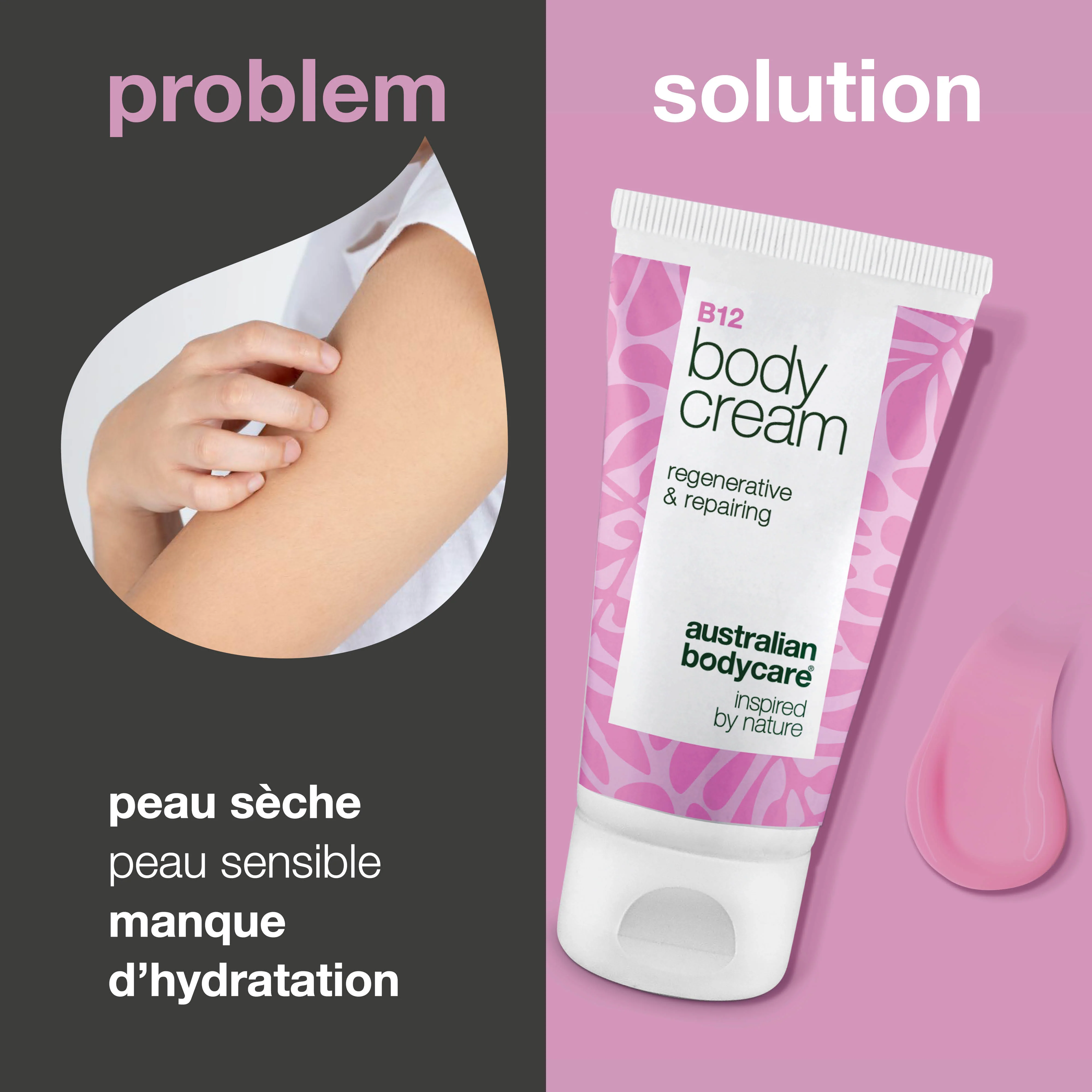 B12 Body Cream – Crème Régénérante à la Vitamine B12 — Crème hydratante B12 pour une peau douce et équilibrée. Convient à tous. - Image 2