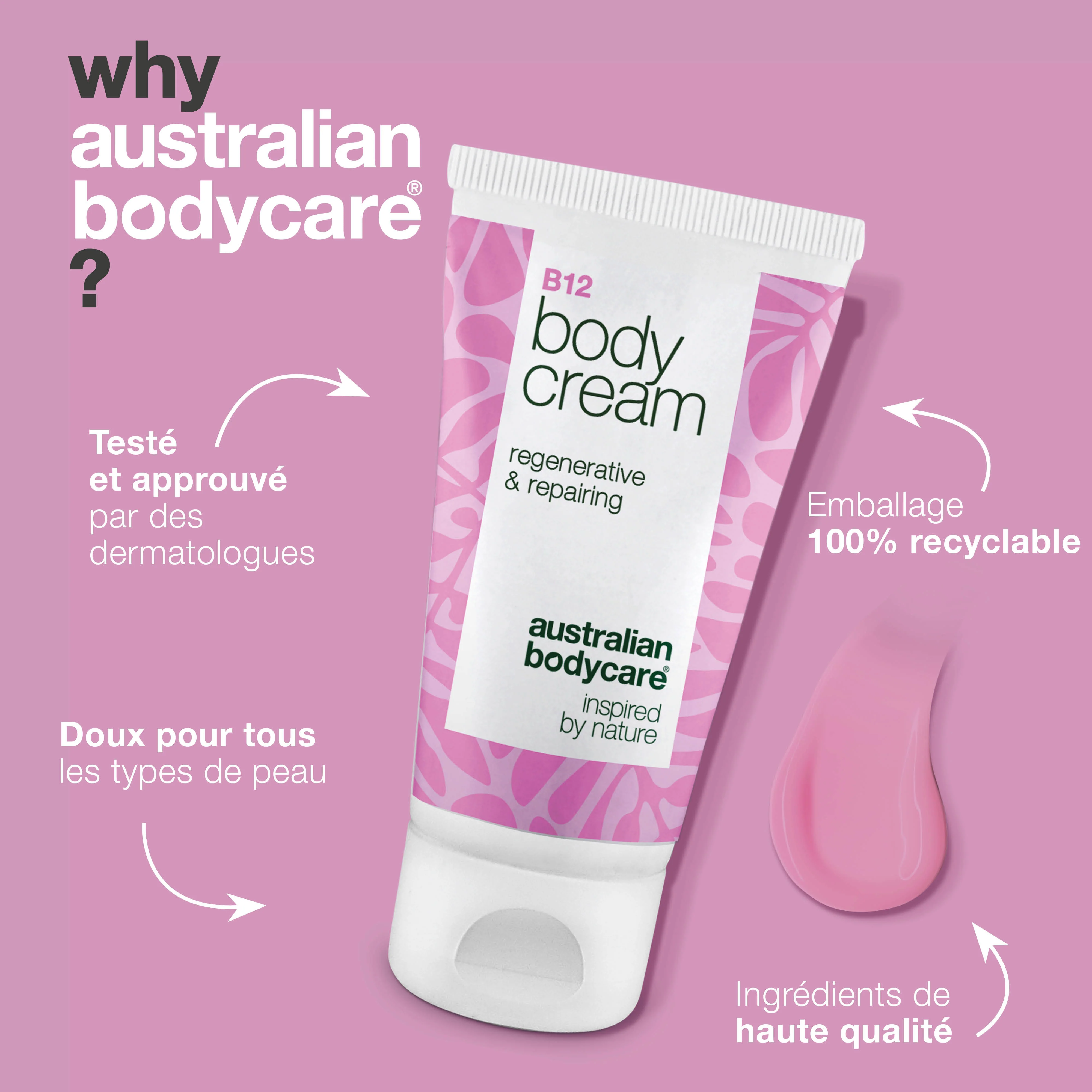 B12 Body Cream – Crème Régénérante à la Vitamine B12 — Crème hydratante B12 pour une peau douce et équilibrée. Convient à tous. - Image 4