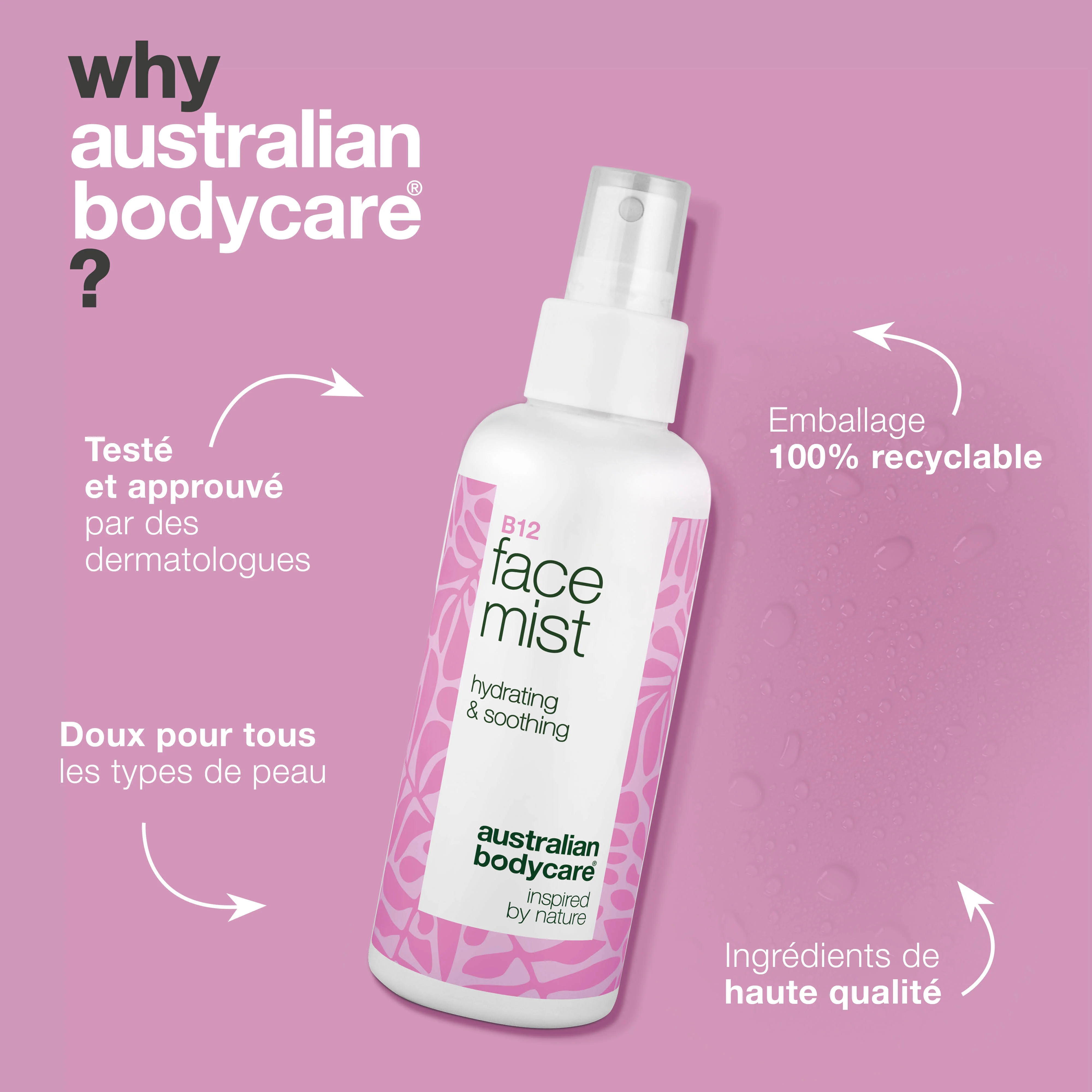 Brume Visage B12 – Hydratation pour une Peau Éclatante — La brume B12 hydrate et rafraîchit la peau. Idéale au quotidien ou pour un coup de frais rapide. - Image 4