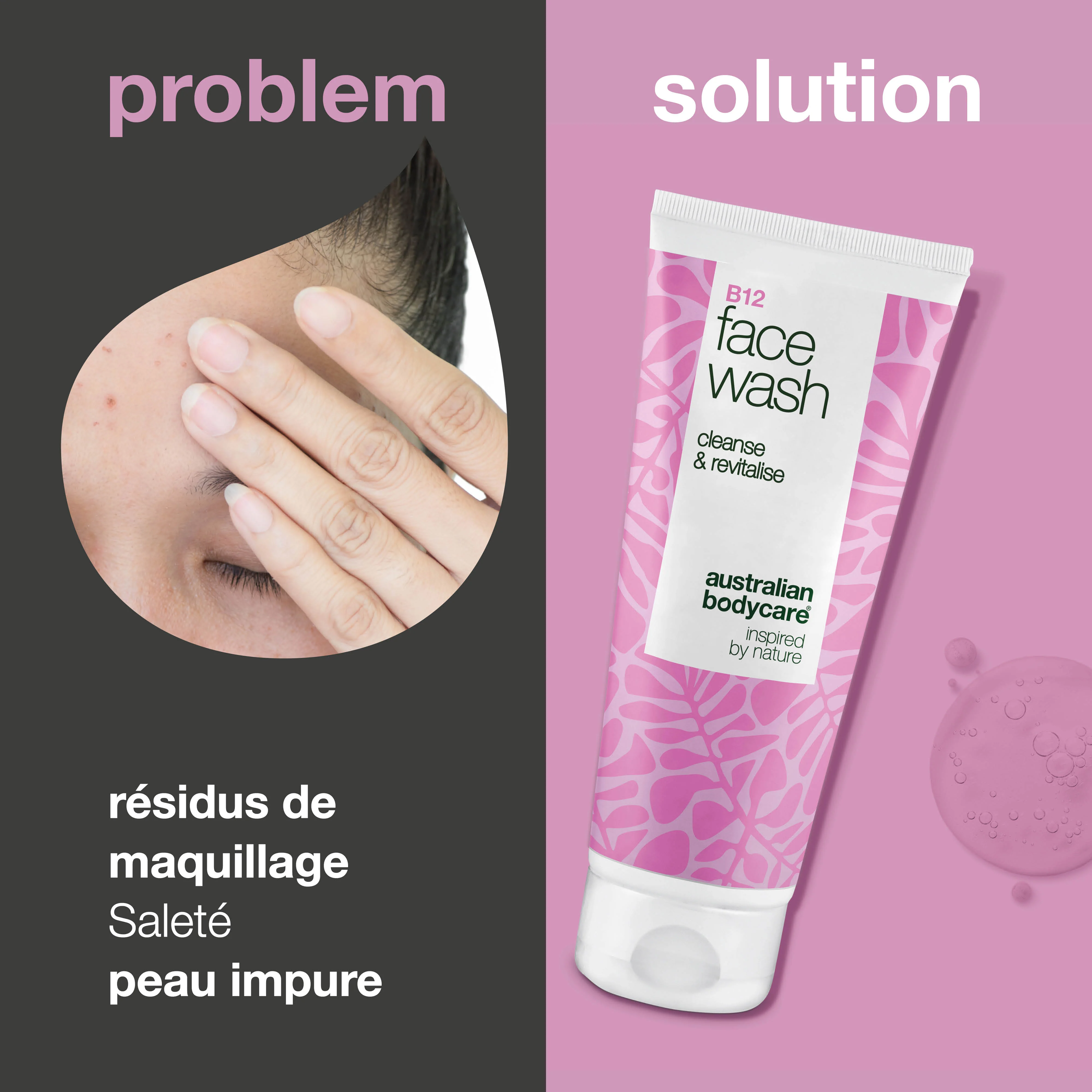 B12 Face Wash – Nettoyant doux pour une peau fraîche et soignée —Nettoyant visage B12, élimine maquillage et impuretés. Pour une peau propre, soignée et éclatante de naturel. - Image 2