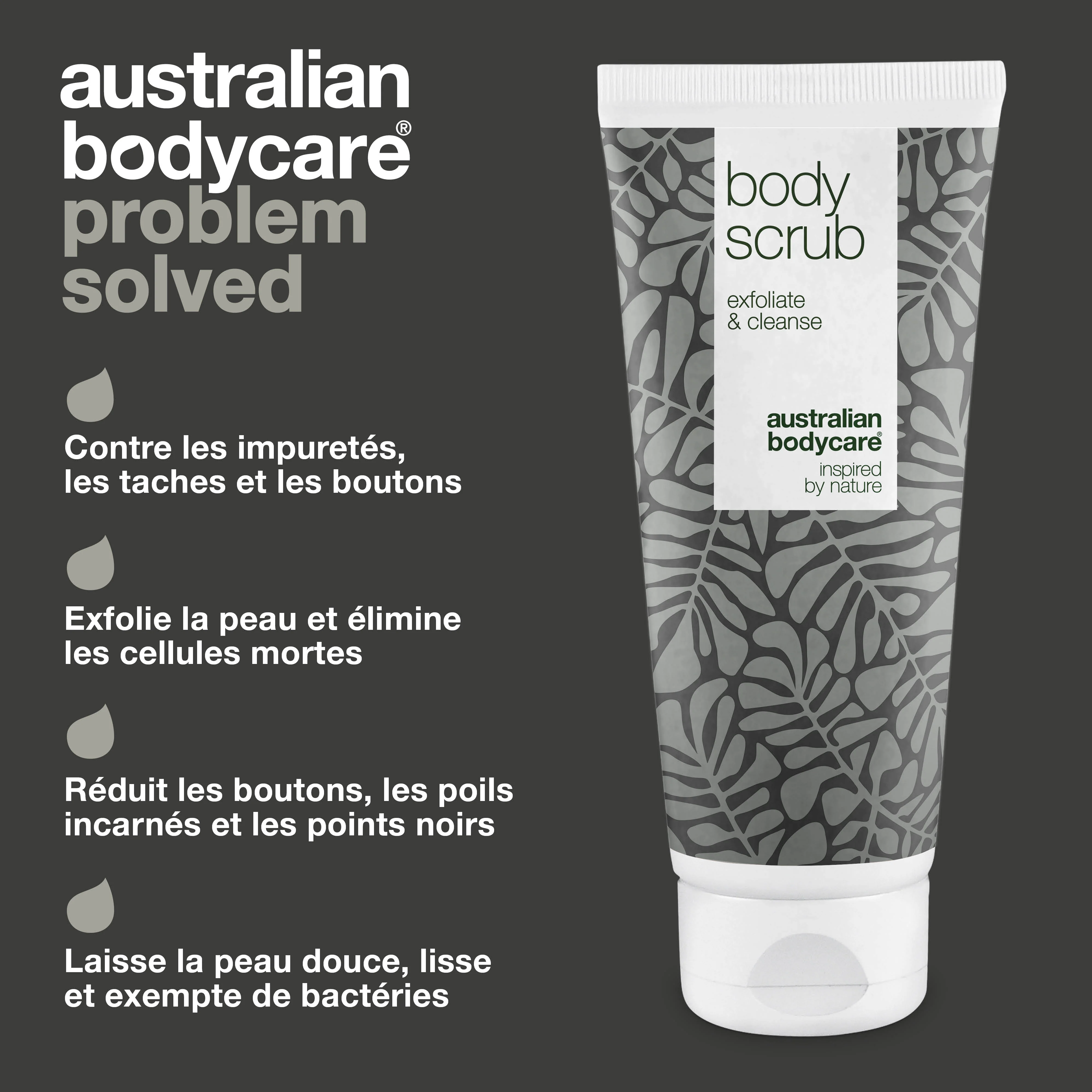 Gommage corporel contre les boutons, kératose pilaire et les peaux impures du corps à l'huile de tea tree — Exfoliation à l'huile de tea tree 100% naturelle - Également pour un usage intime - Image 3