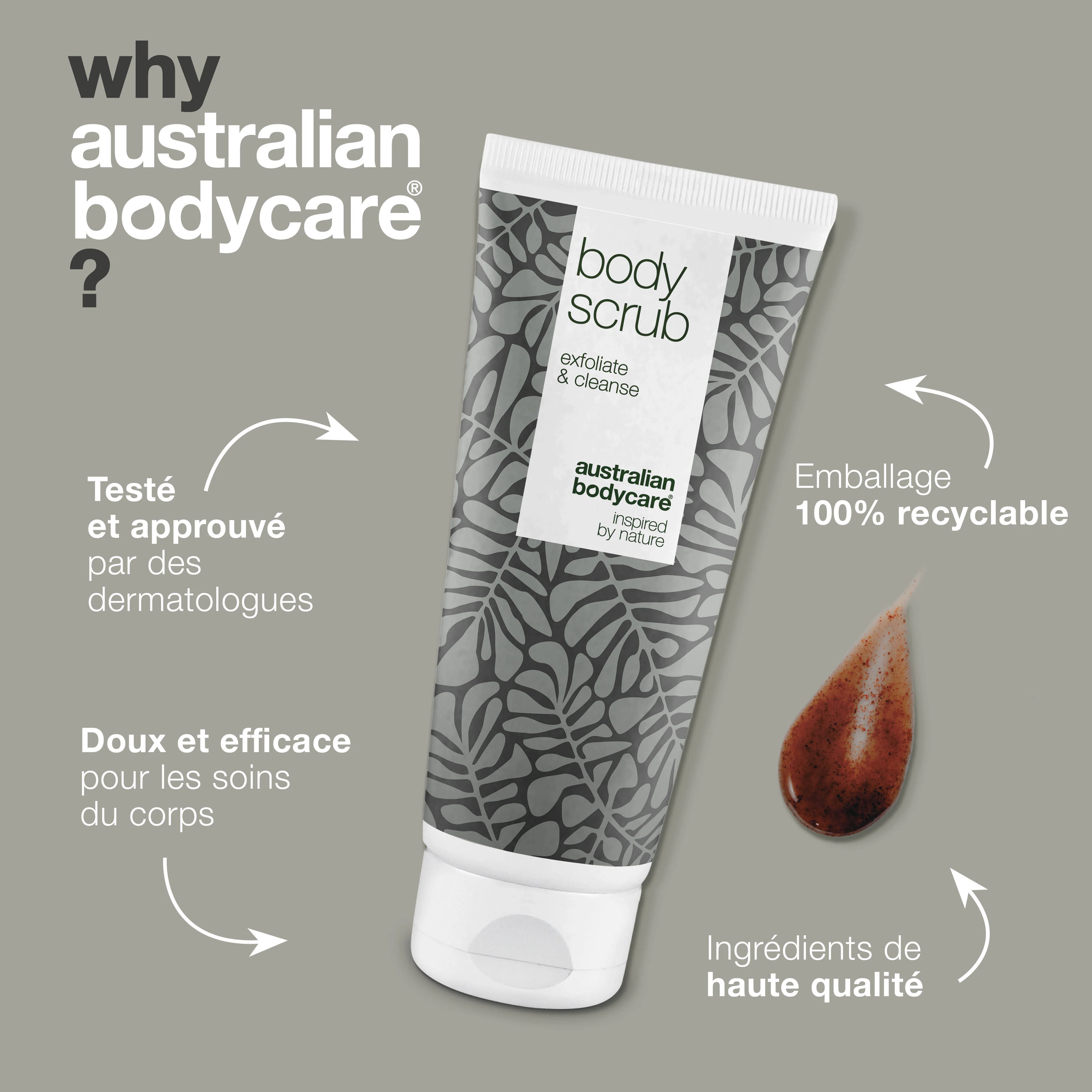 Gommage corporel contre les boutons, kératose pilaire et les peaux impures du corps à l'huile de tea tree — Exfoliation à l'huile de tea tree 100% naturelle - Également pour un usage intime - Image 4