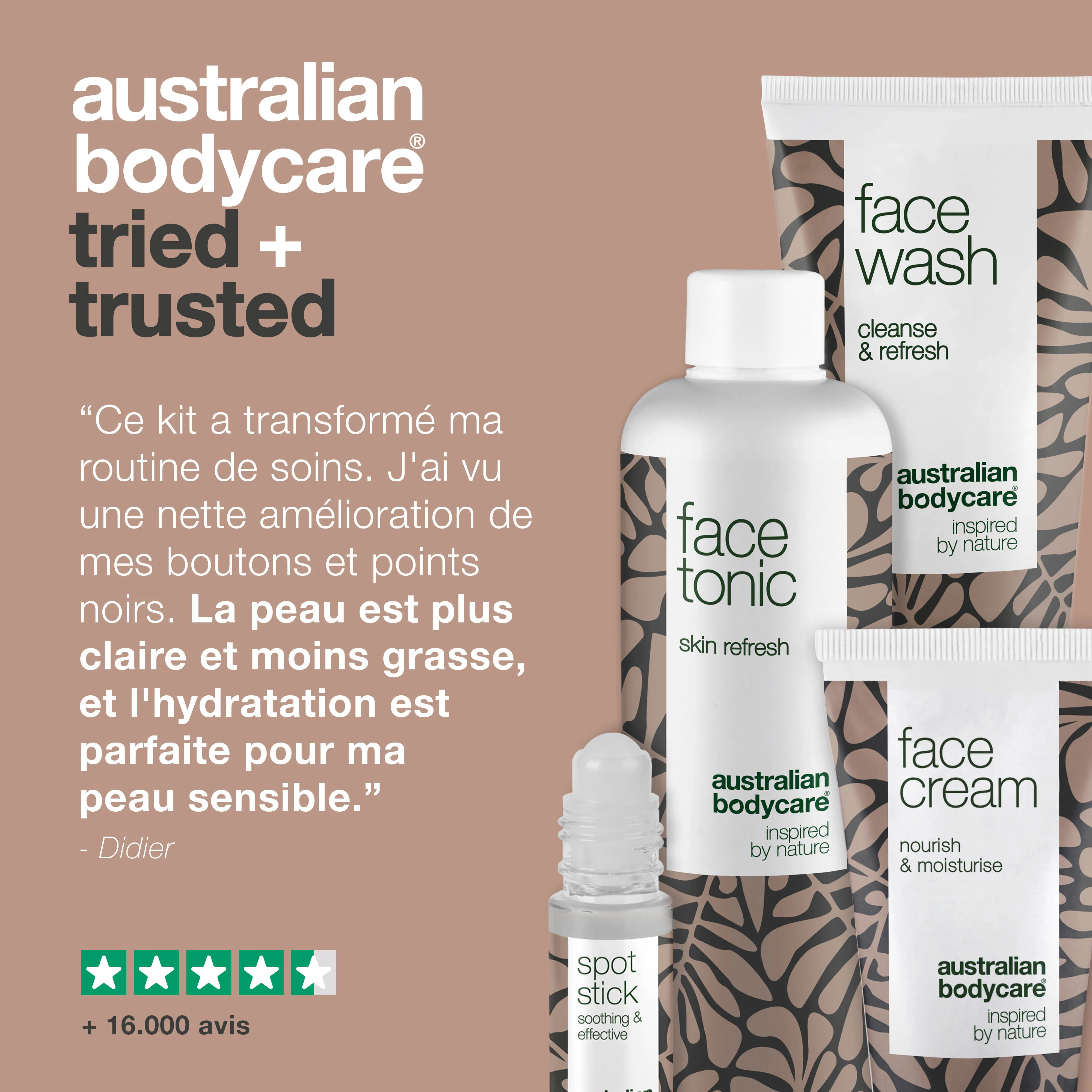 Kit de 4 produits au tea tree pour lutter contre les boutons sur le front — 4 produits visage pour le soin des points noirs et boutons sur le front - Image 5