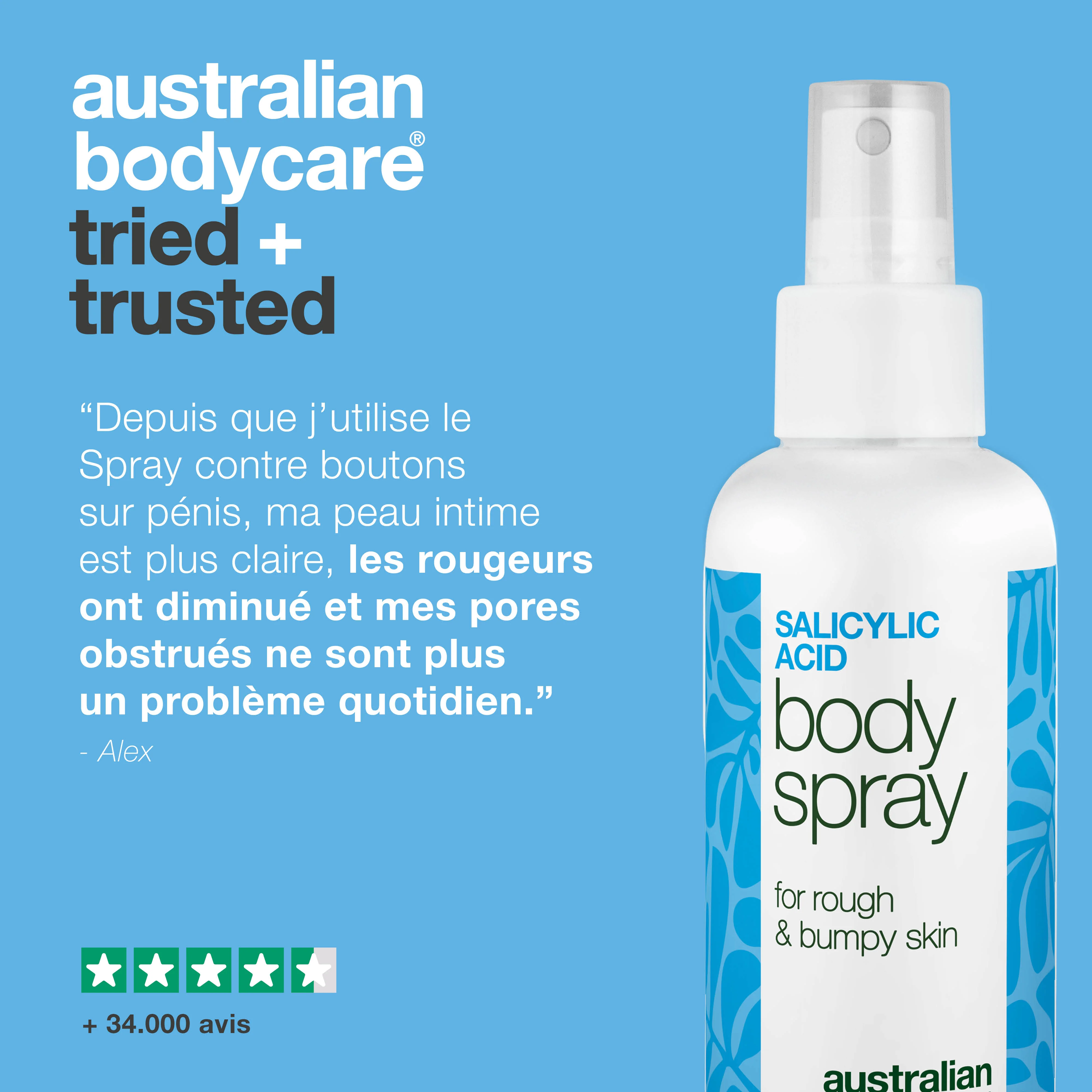 Spray contre boutons sur pénis – réduit rougeurs et pores — Spray contre boutons sur pénis réduit rougeurs et impuretés. Avec acide salicylique, acide glycolique, zinc, panthénol et glycérine. - Image 5