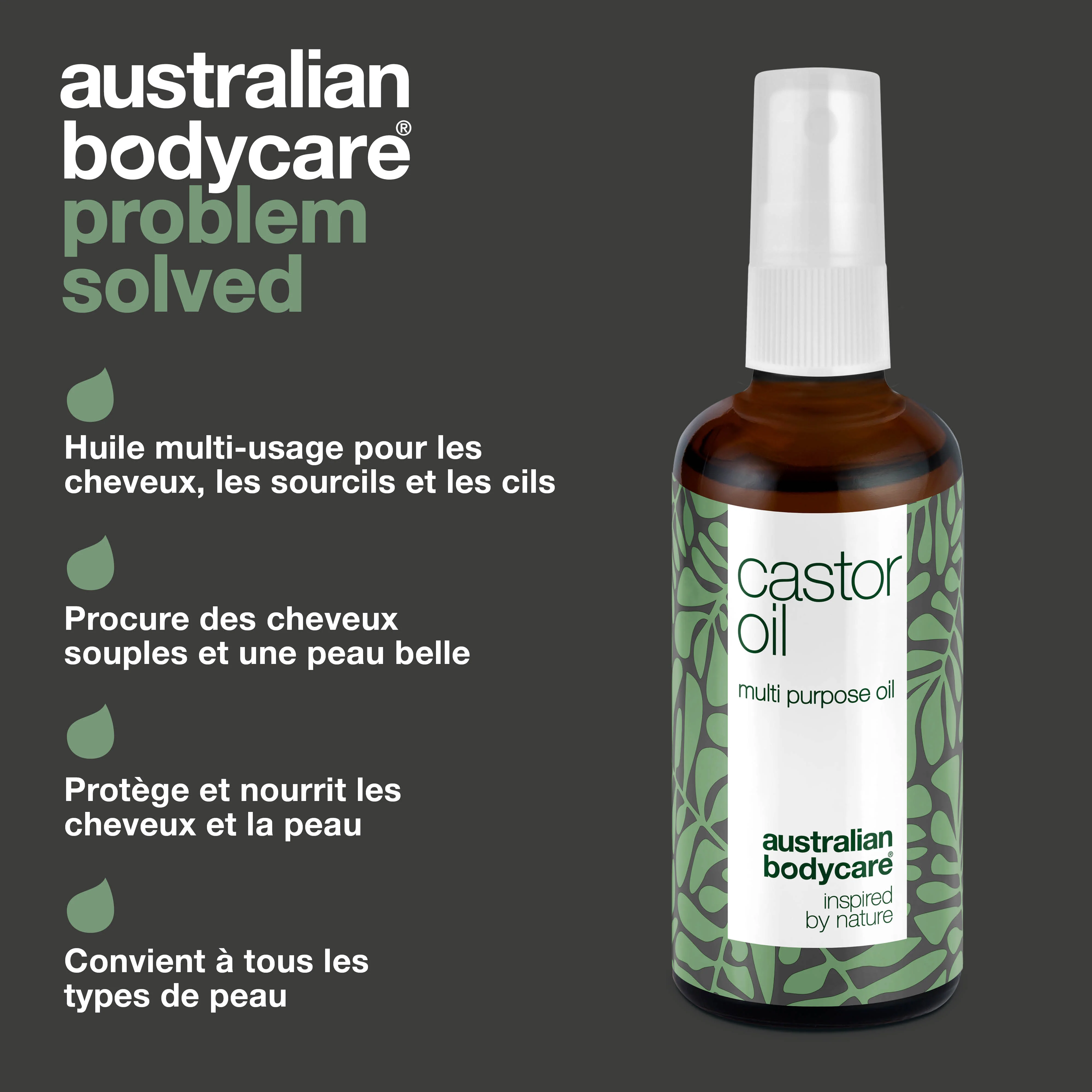 Castor Oil – Huile de ricin nourrissante pour peau & cheveux — Huile de ricin hydratante pour peau, cheveux, sourcils & cils. Apaise la sécheresse, nourrit le cuir chevelu & renforce les cils. - Image 3