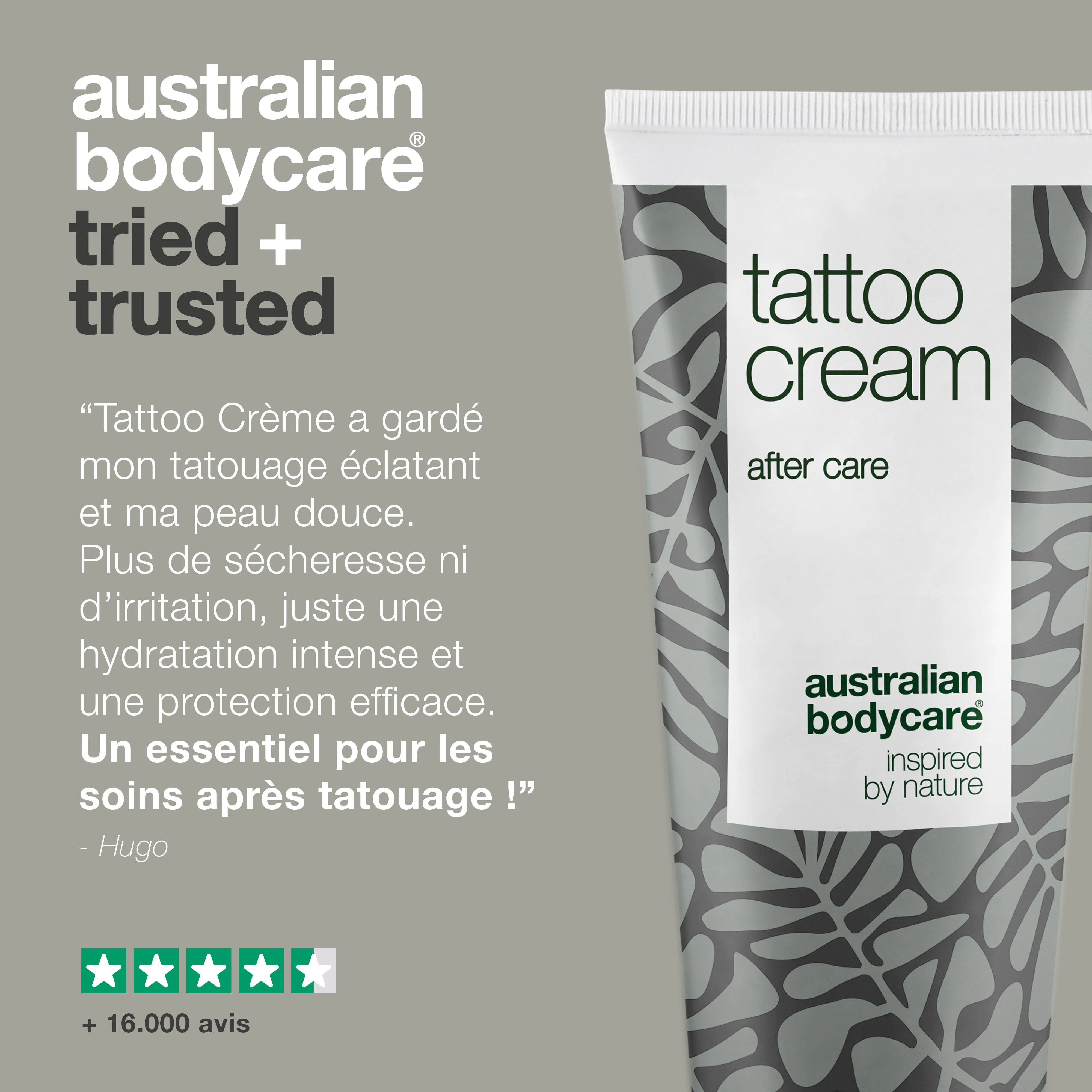 Crème Tattoo – Apaise, nourrit et préserve la couleur — Crème Tattoo au Panthénol & Huile de Ricin pour hydrater et protéger les tatouages. Préserve les couleurs et assouplit la peau. - Image 5