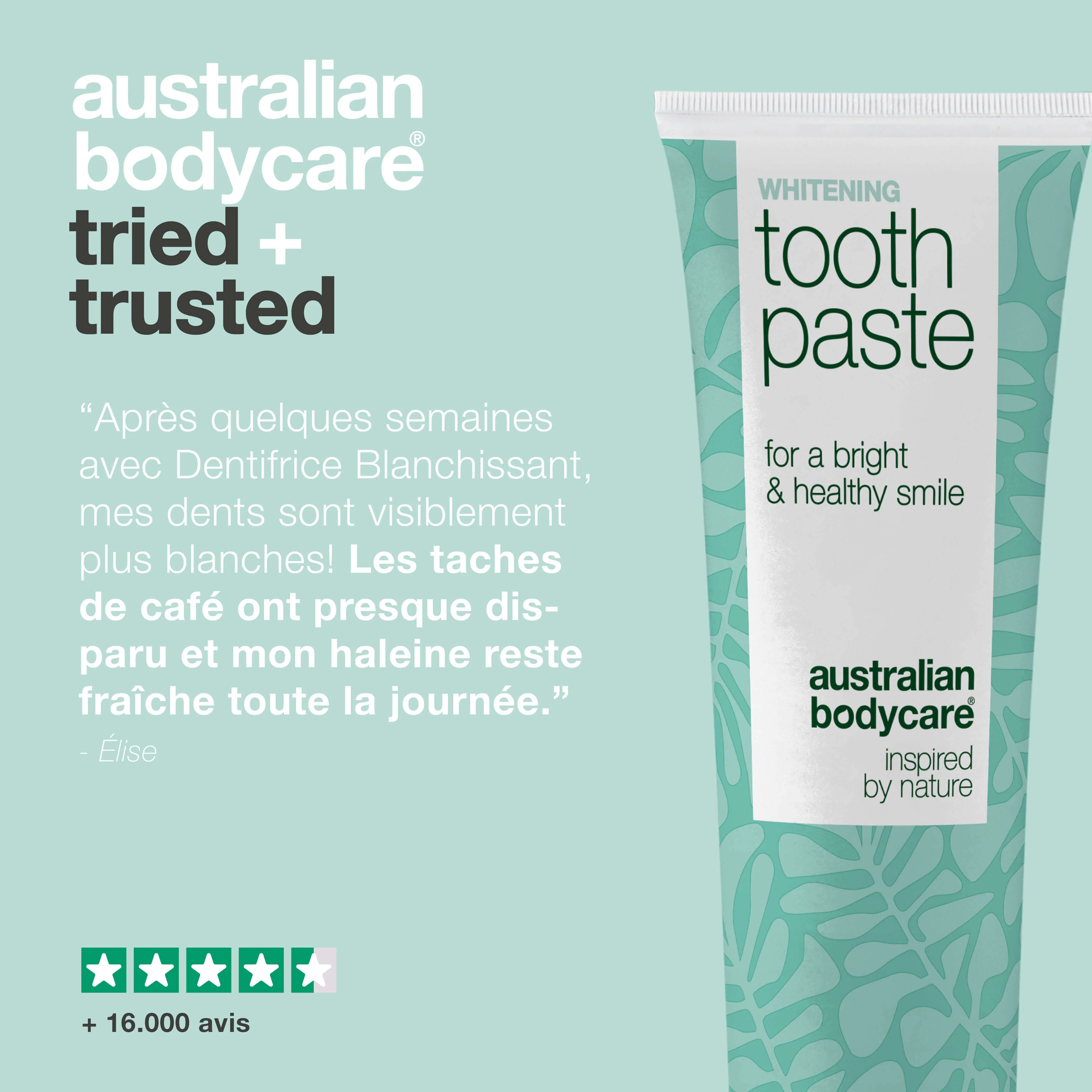 Dentifrice Blanchissant – Élimine les taches et blanchit les dents — Dentifrice blanchissant qui lutte contre les dents jaunes et protège l’émail. Avec silice hydratée, alumine et menthol. - Image 5