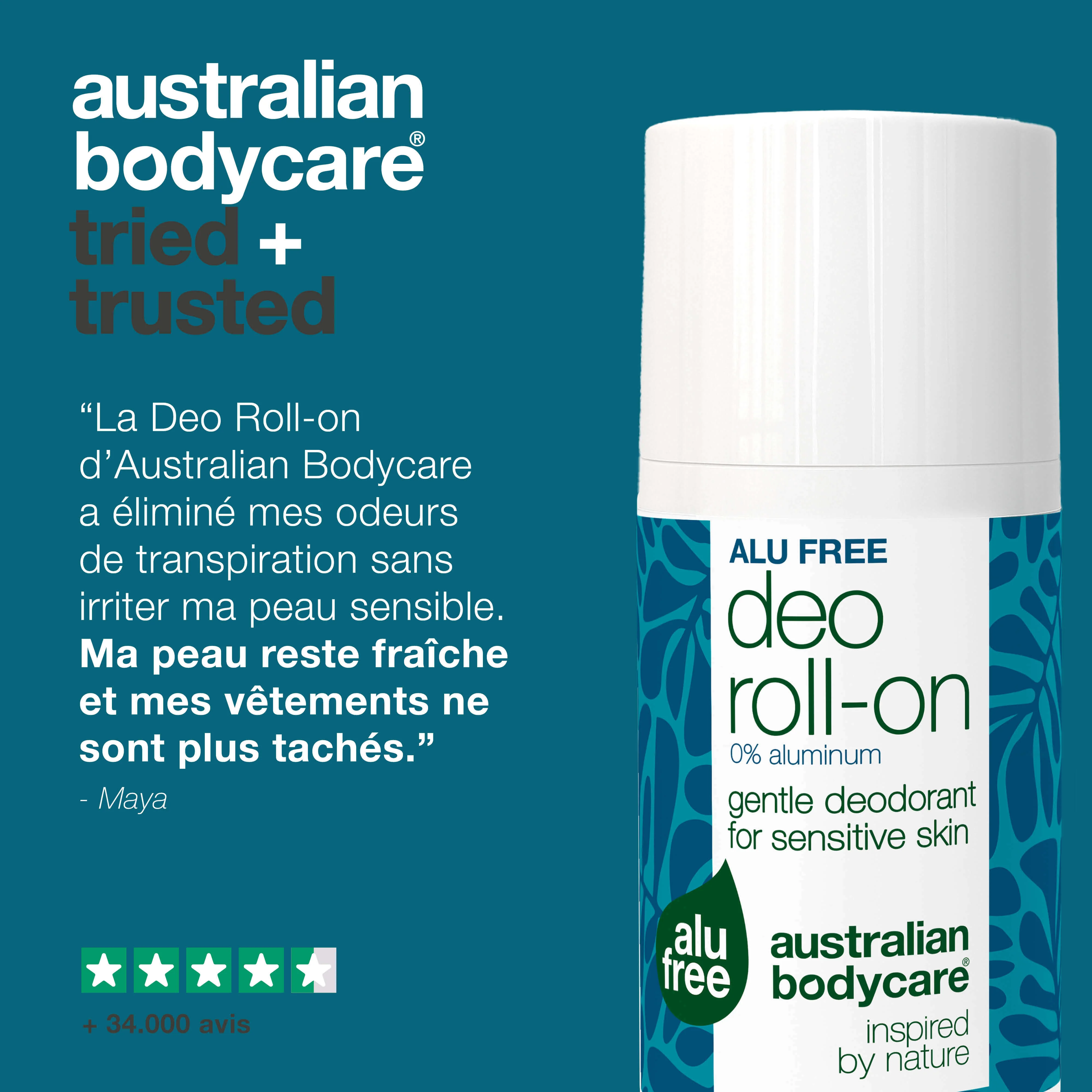 Déodorant roll-on naturel sans aluminium contre les odeurs — Un déodorant sans aluminium qui neutralise les odeurs et respecte votre peau. Fraîcheur longue durée, sans traces. - Image 5