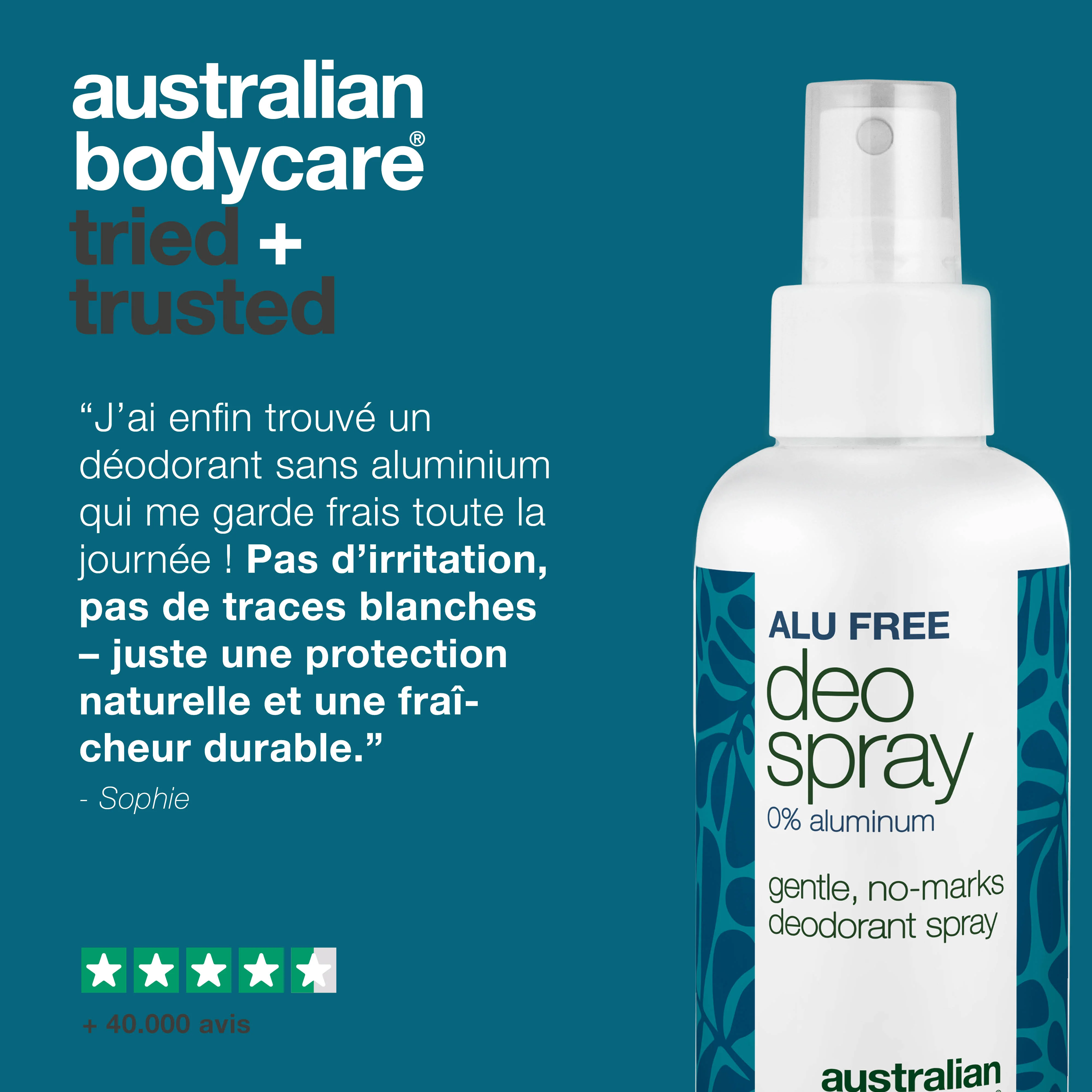 Déodorant en spray sans aluminium – Fraîcheur naturelle — Déodorant sans aluminium aux ingrédients naturels. Combat les odeurs, sèche rapidement et vous garde frais toute la journée. - Image 5
