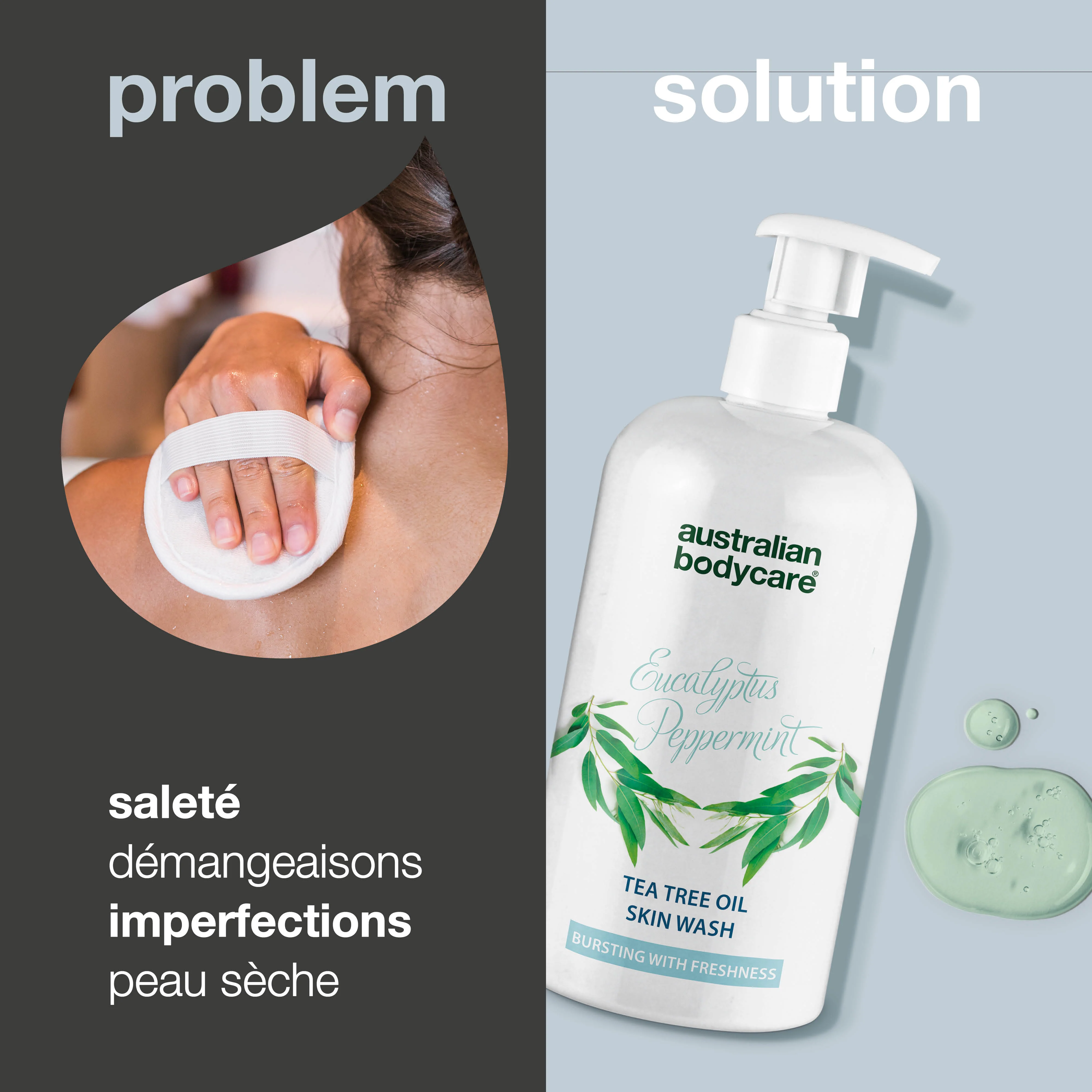 Professionnel Savon pour le corps à l’huile de tea tree & Eucalyptus — Gel de douche à base d'huile naturelle de tea tree et d'eucalyptus, vendu par des professionnels - Image 2