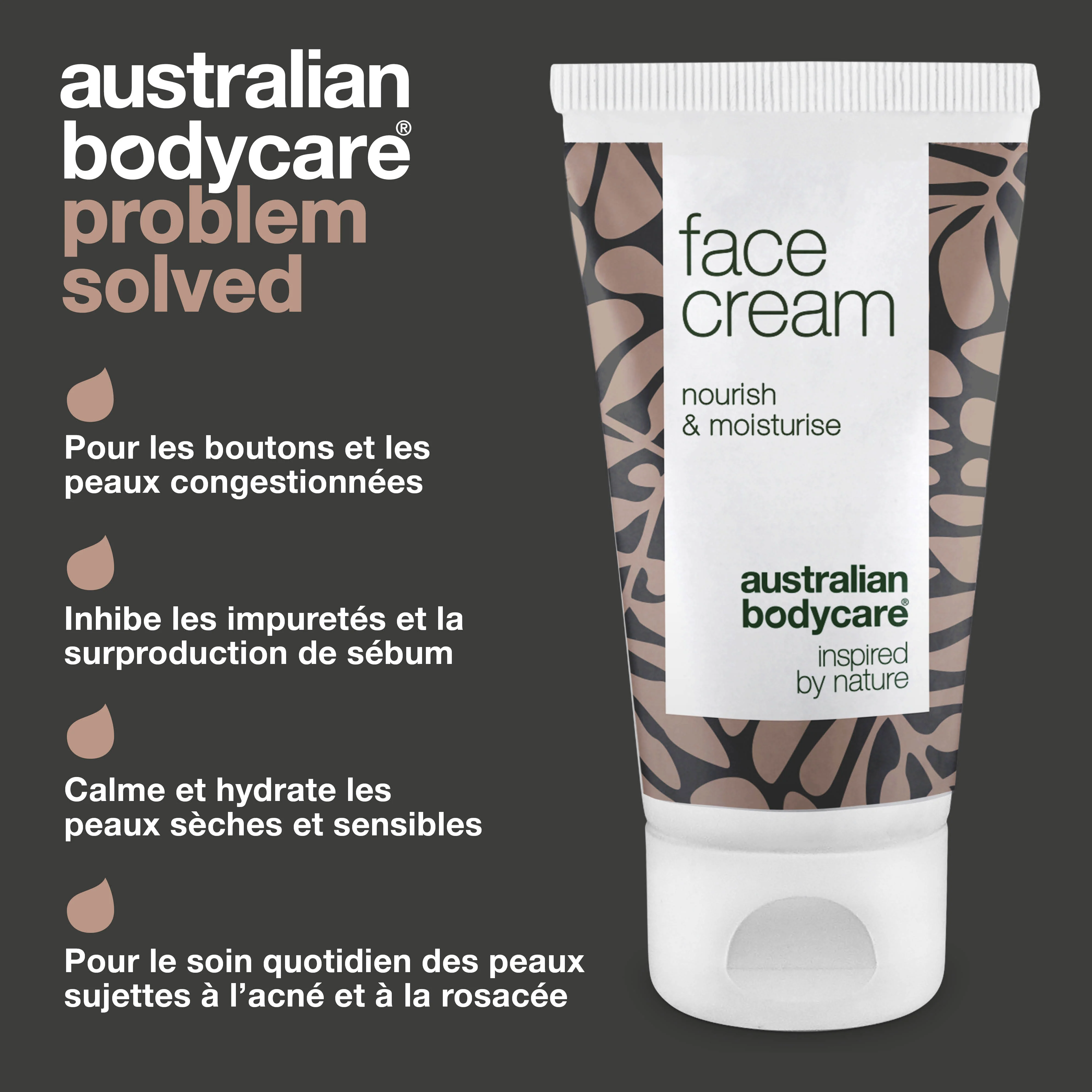 Crème visage à l'huile de tea tree contre les imperfections et les boutons — Crème pour le visage aux principes actifs contre les boutons, les points noirs et la peau grasse - Image 3