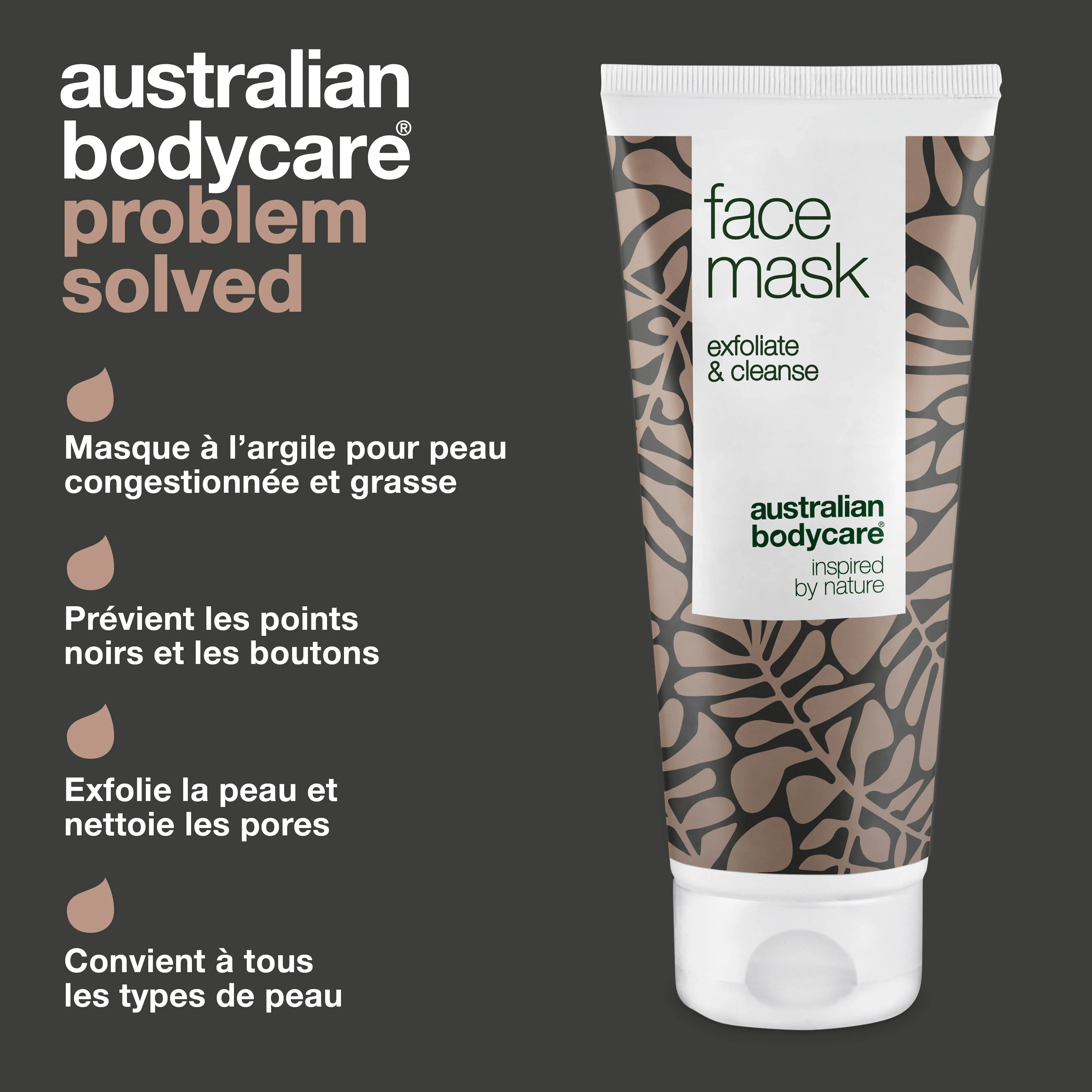 Masque visage à l’huile de tea tree pour soin visage, peaux impures et grasses — Masque nettoyant en profondeur pour les points noirs et les boutons - Image 3