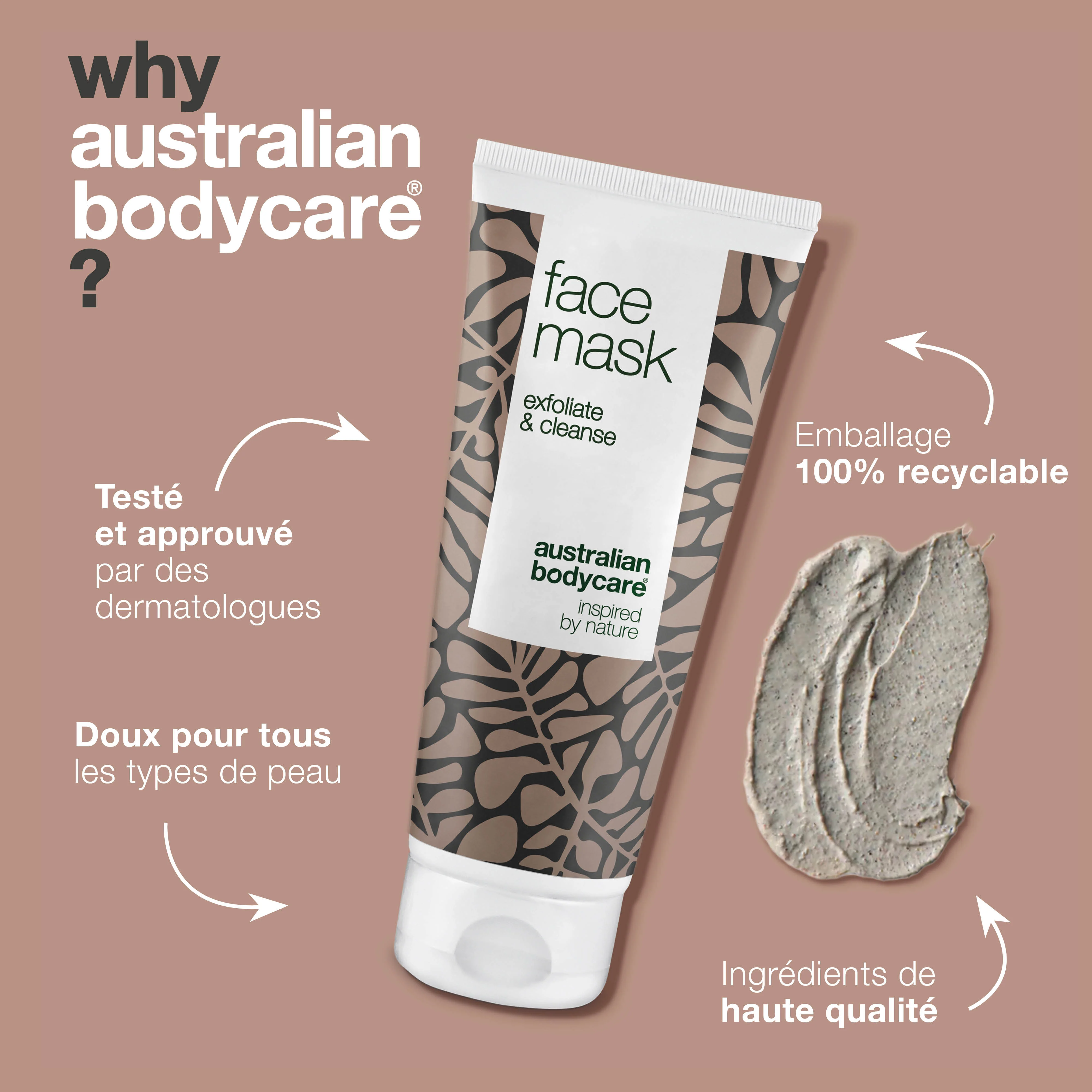 Masque visage à l’huile de tea tree pour soin visage, peaux impures et grasses — Masque nettoyant en profondeur pour les points noirs et les boutons - Image 4