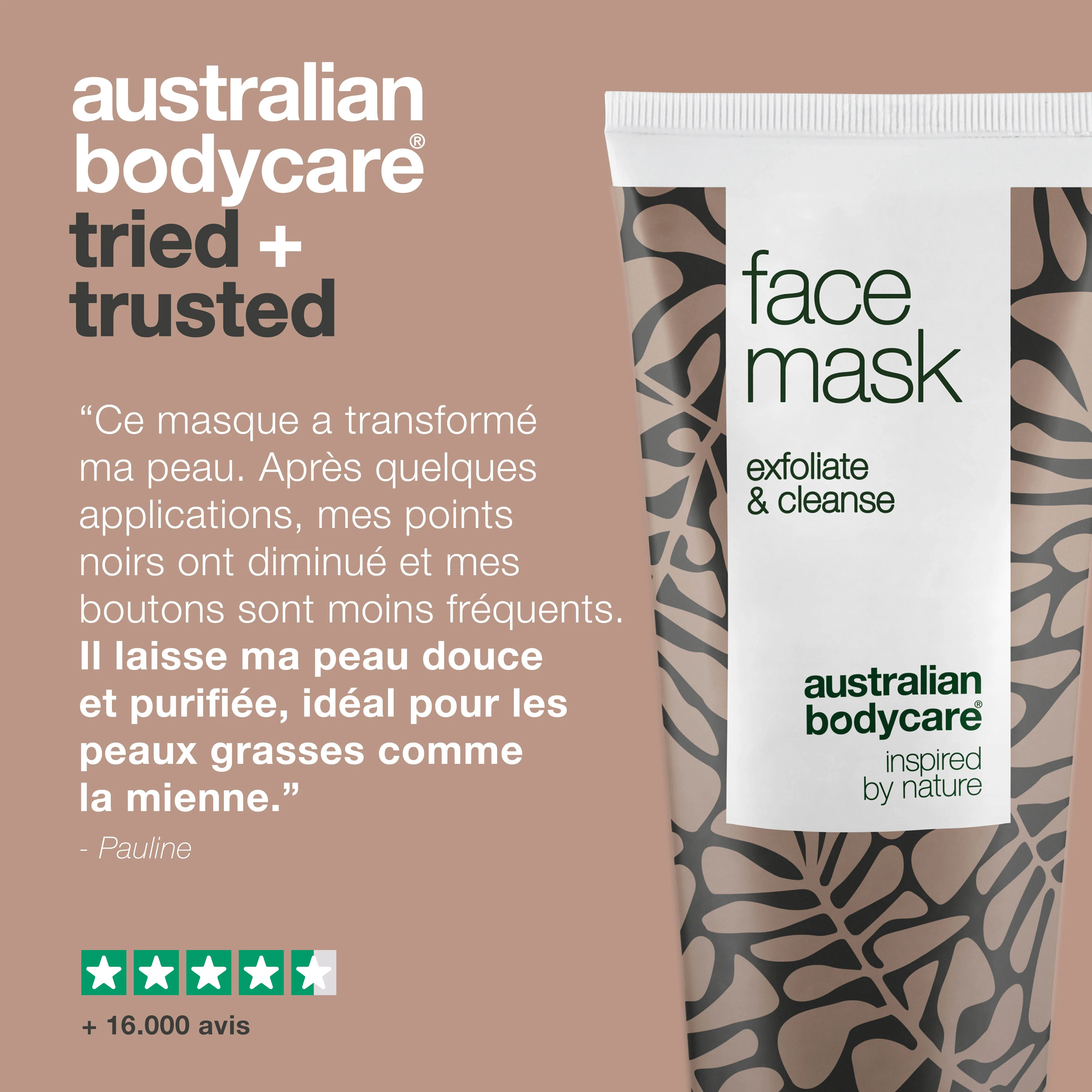 Masque visage à l’huile de tea tree pour soin visage, peaux impures et grasses — Masque nettoyant en profondeur pour les points noirs et les boutons - Image 5