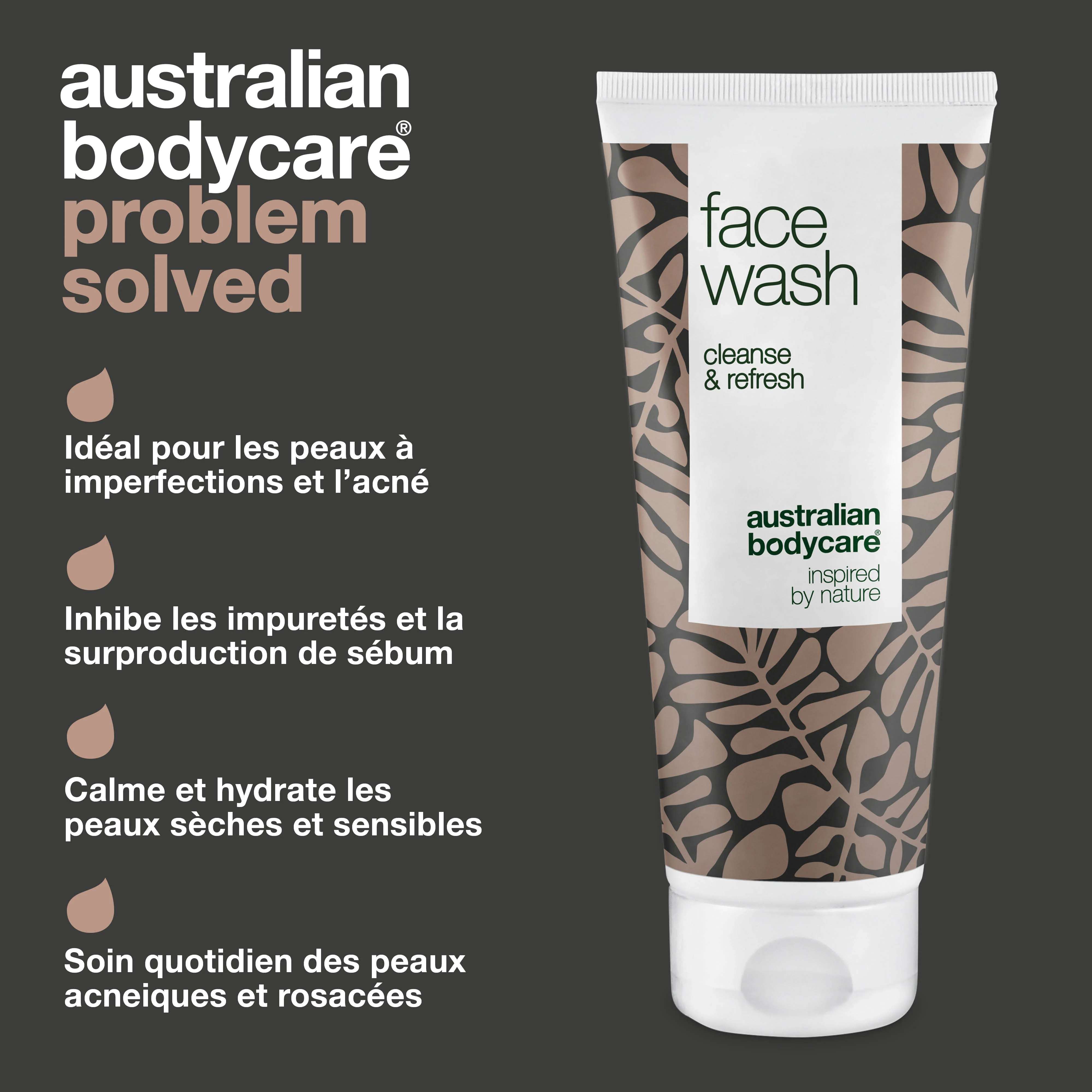 Nettoyant visage à l'huile de tea tree pour les boutons et peaux impures — Nettoyage quotidien du visage pour les peaux grasses et impures pour les hommes et les femmes. - Image 3