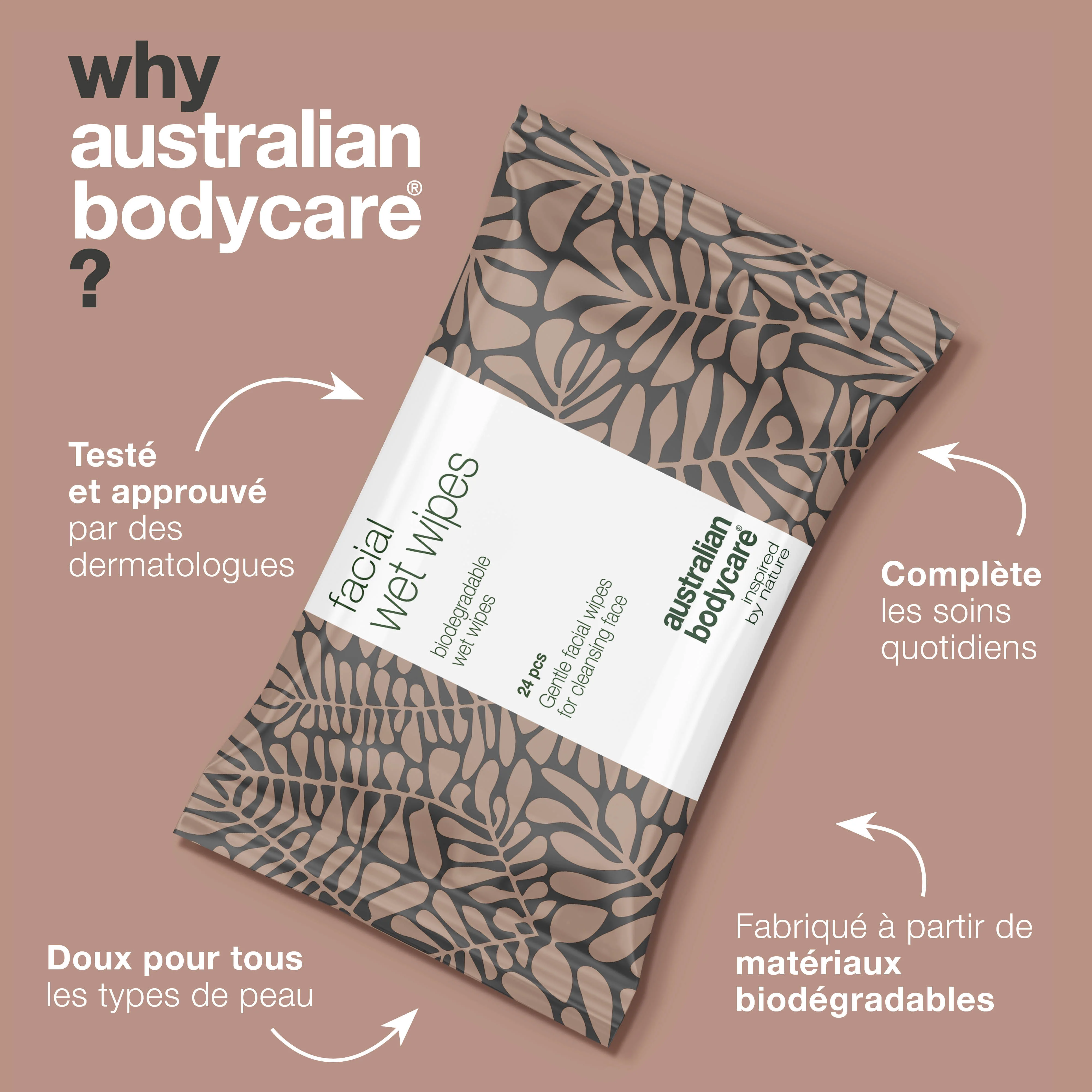 Lingettes démaquillantes pour le visage 24 pcs. — Lingettes démaquillantes pour peaux sensibles et grasses - Image 4