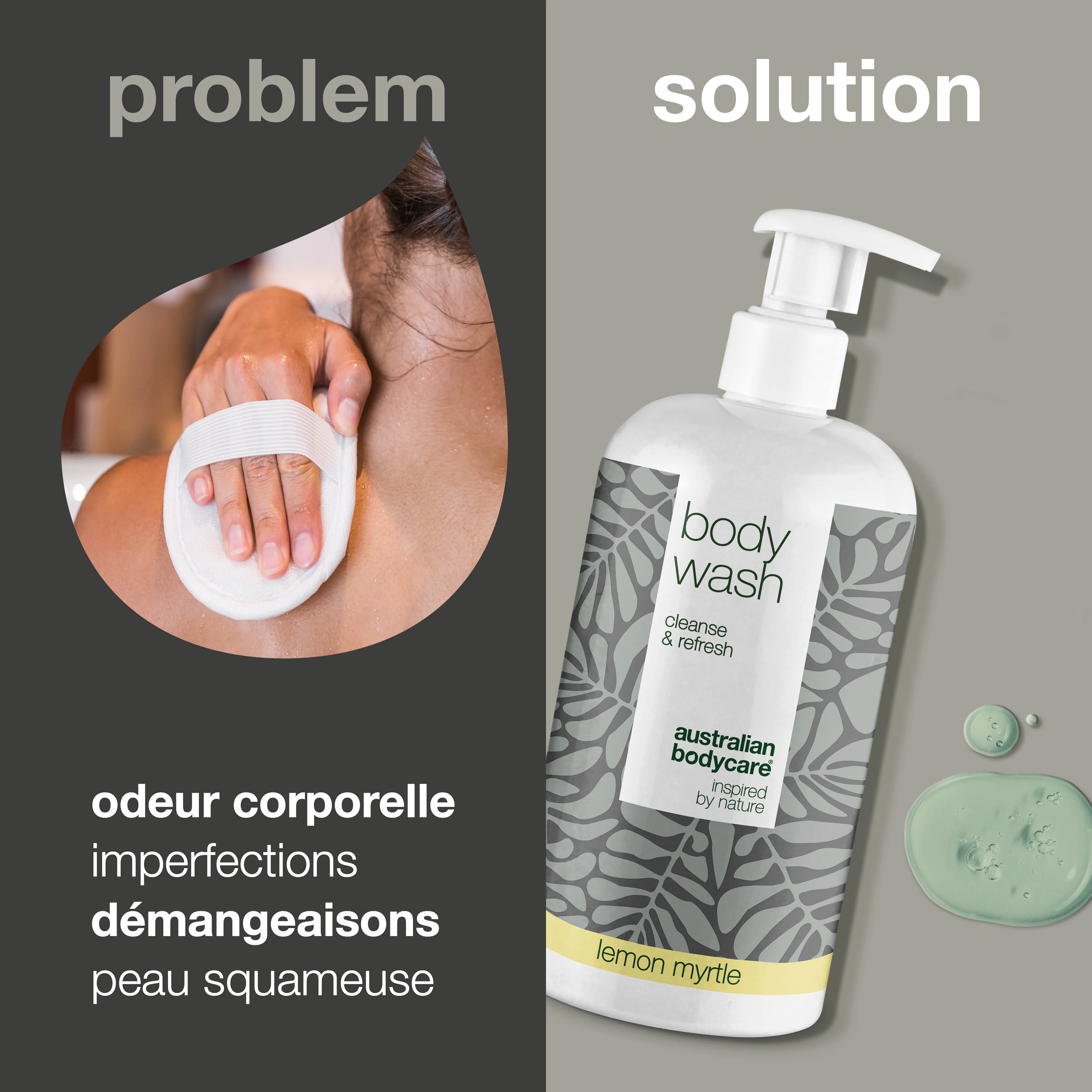 4 Gel douche pour 3 Tea Tree 500 ml Myrte citronnée - offre groupée — Kit de 4 savons pour le corps (500 ml) : Huile de Tea Tree & Myrte Citronnée - Image 2
