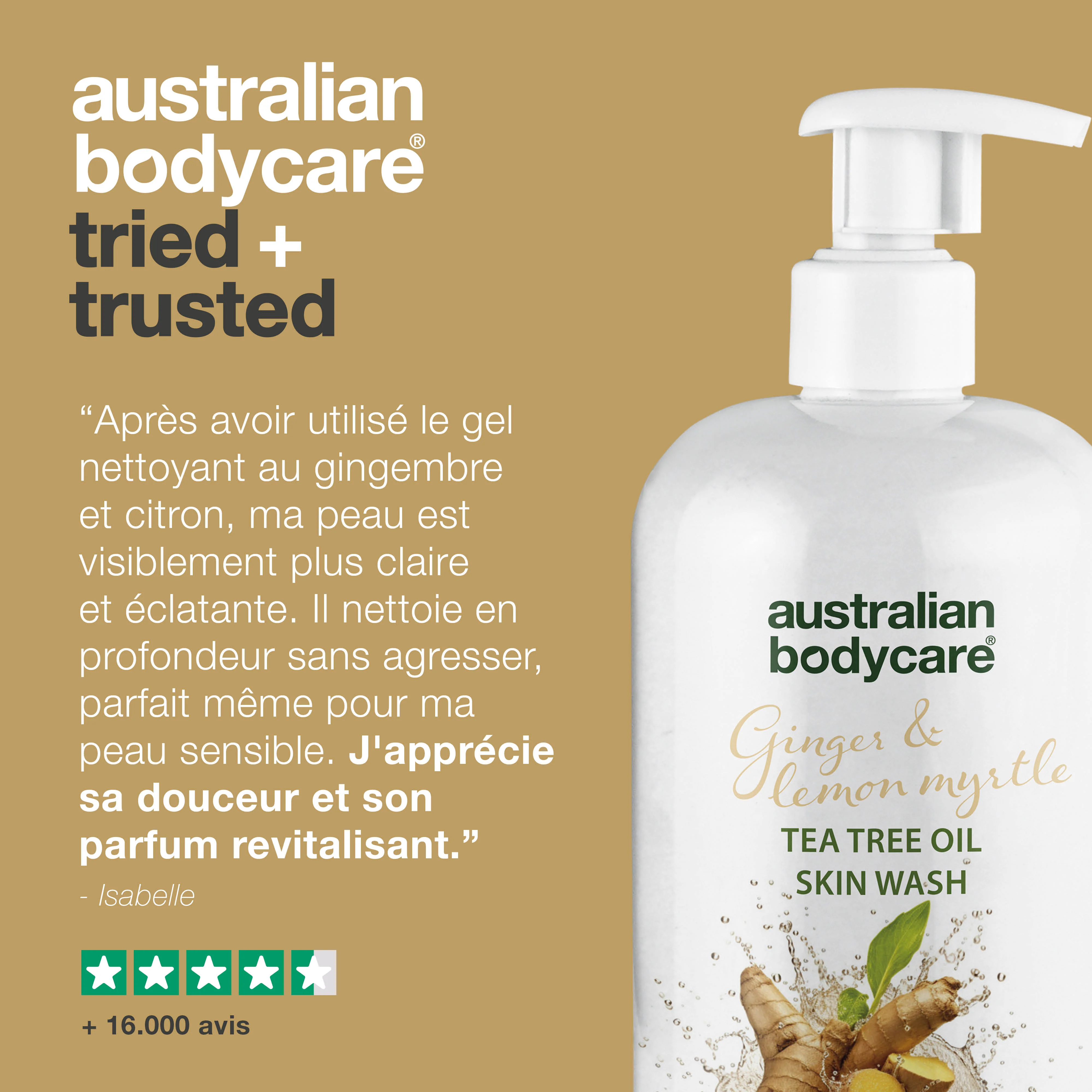 Gel Nettoyant Professionnel au Gingembre et Citron — Un nettoyant corporel enrichi en Huile de Tea Tree et Gingembre - Image 5