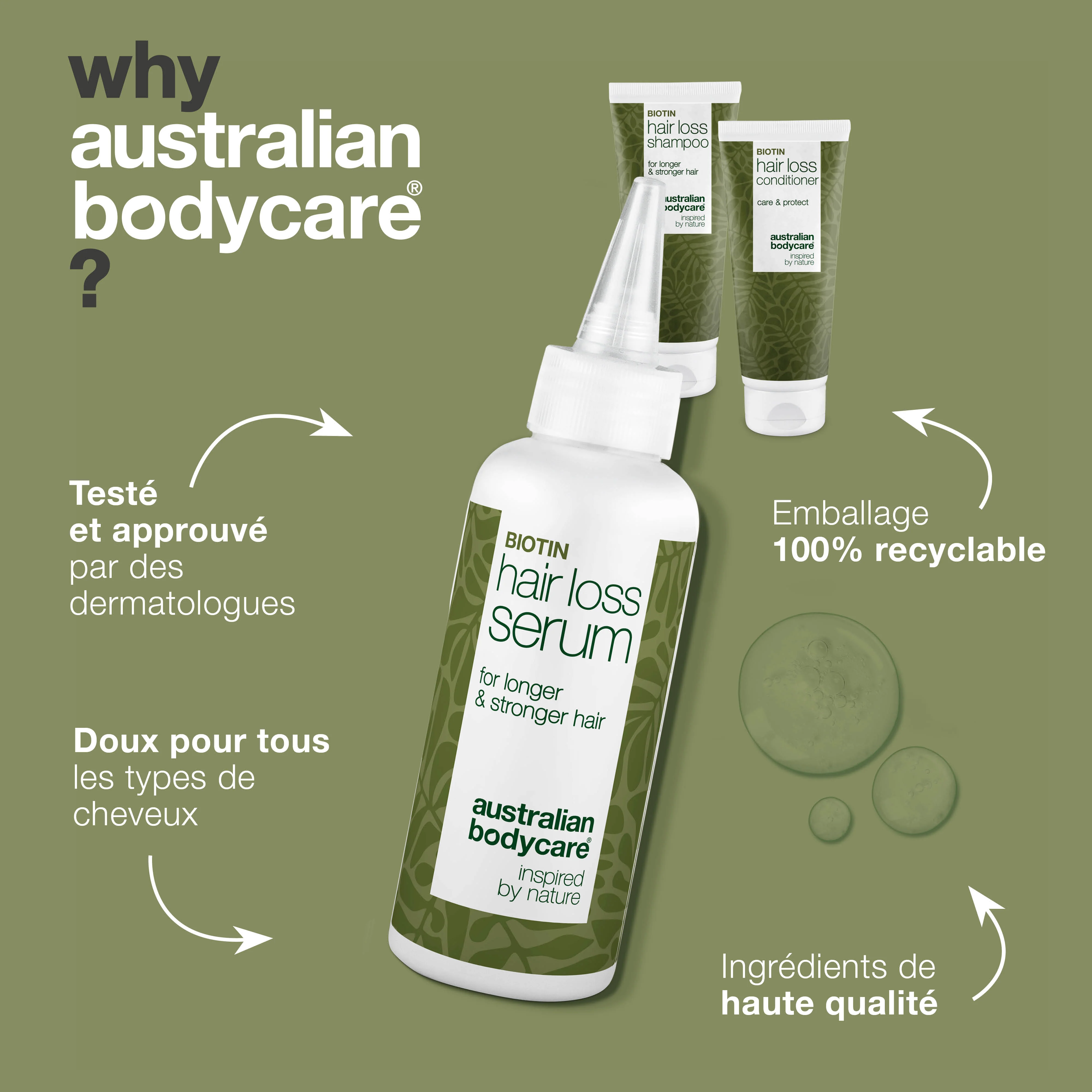 Kit pour traitement de la perte de cheveux à l'huile de tea tree, biotine et capilla longa — 3 produits pour des cheveux sains, forts et longs - Image 4
