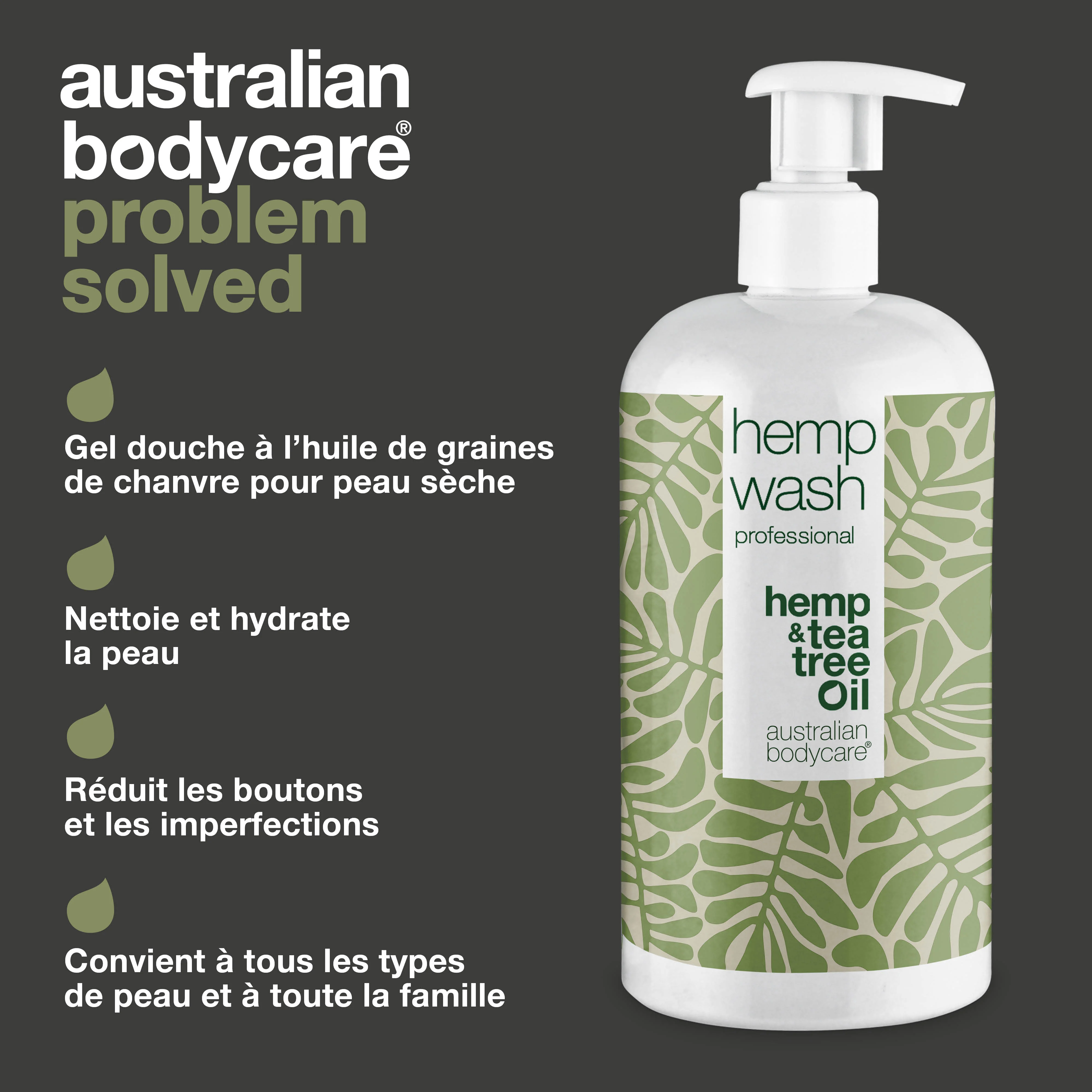 Gel Douche nettoyant au Chanvre — Gel nettoyant à l'huile de chanvre naturelle pour les peaux sèches et grasses - Image 3