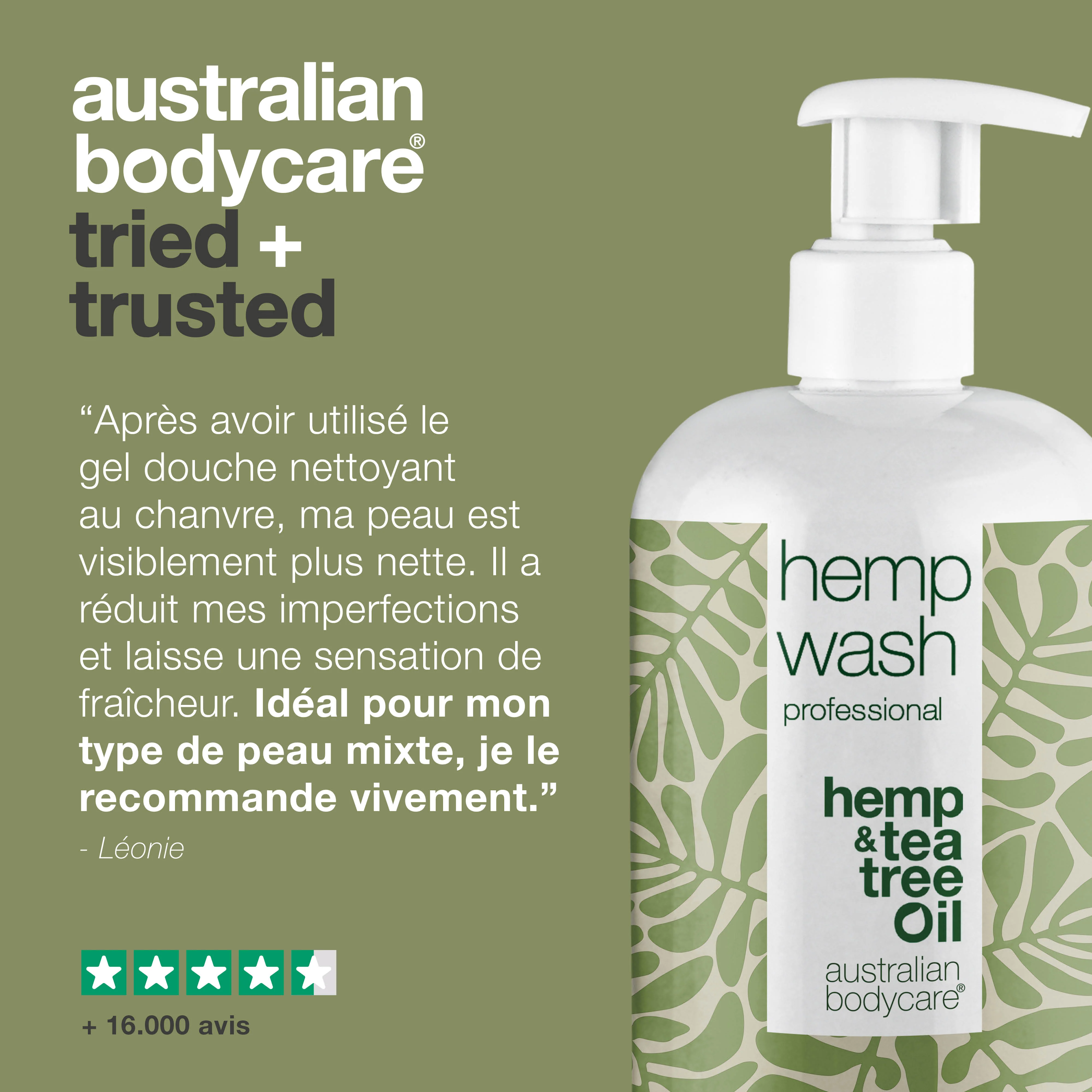 Gel Douche nettoyant au Chanvre — Gel nettoyant à l'huile de chanvre naturelle pour les peaux sèches et grasses - Image 5