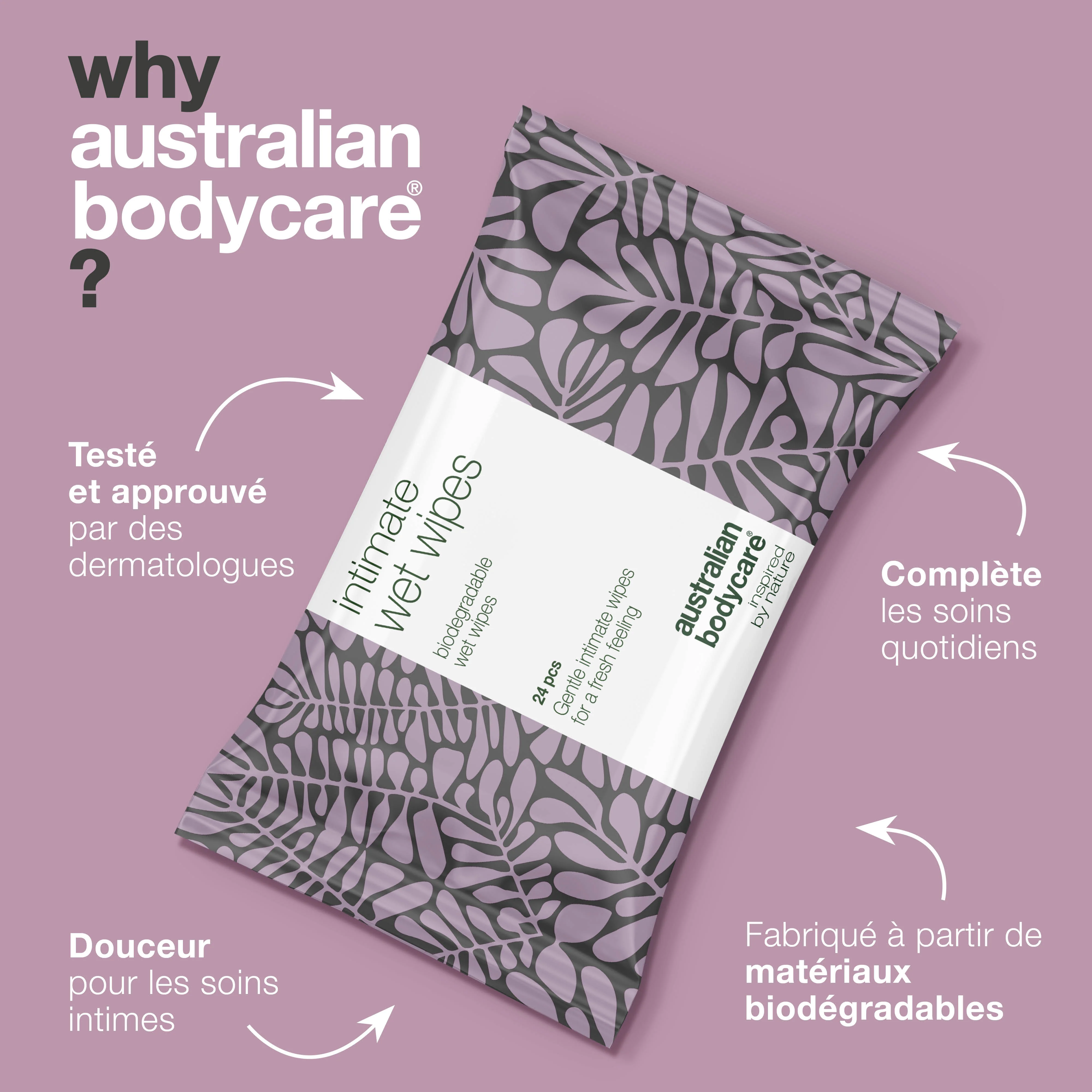 Lingettes intimes individuelles à l'huile de tea tree (24 pièces) — pour les soins intimes quotidiens contre les odeurs indésirables, les démangeaisons et la sécheresse - Image 4
