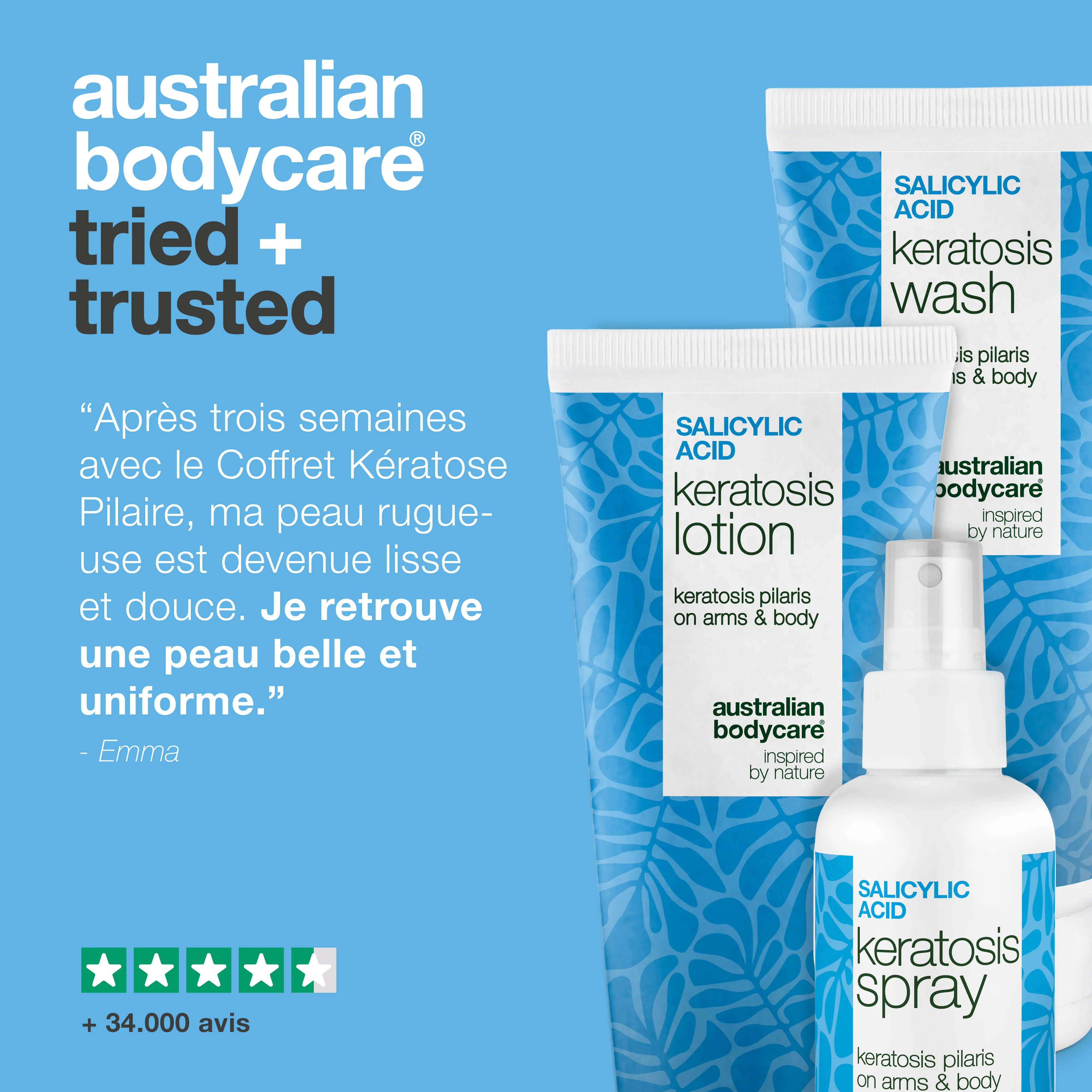 Coffret Kératose Pilaire – Lisse la peau sèche, granuleuse et peau de fraise — Soin corps contre la Kératose Pilaire réduit la peau bosselée et granuleuse. Pour une peau douce, lisse et uniforme. - Image 4