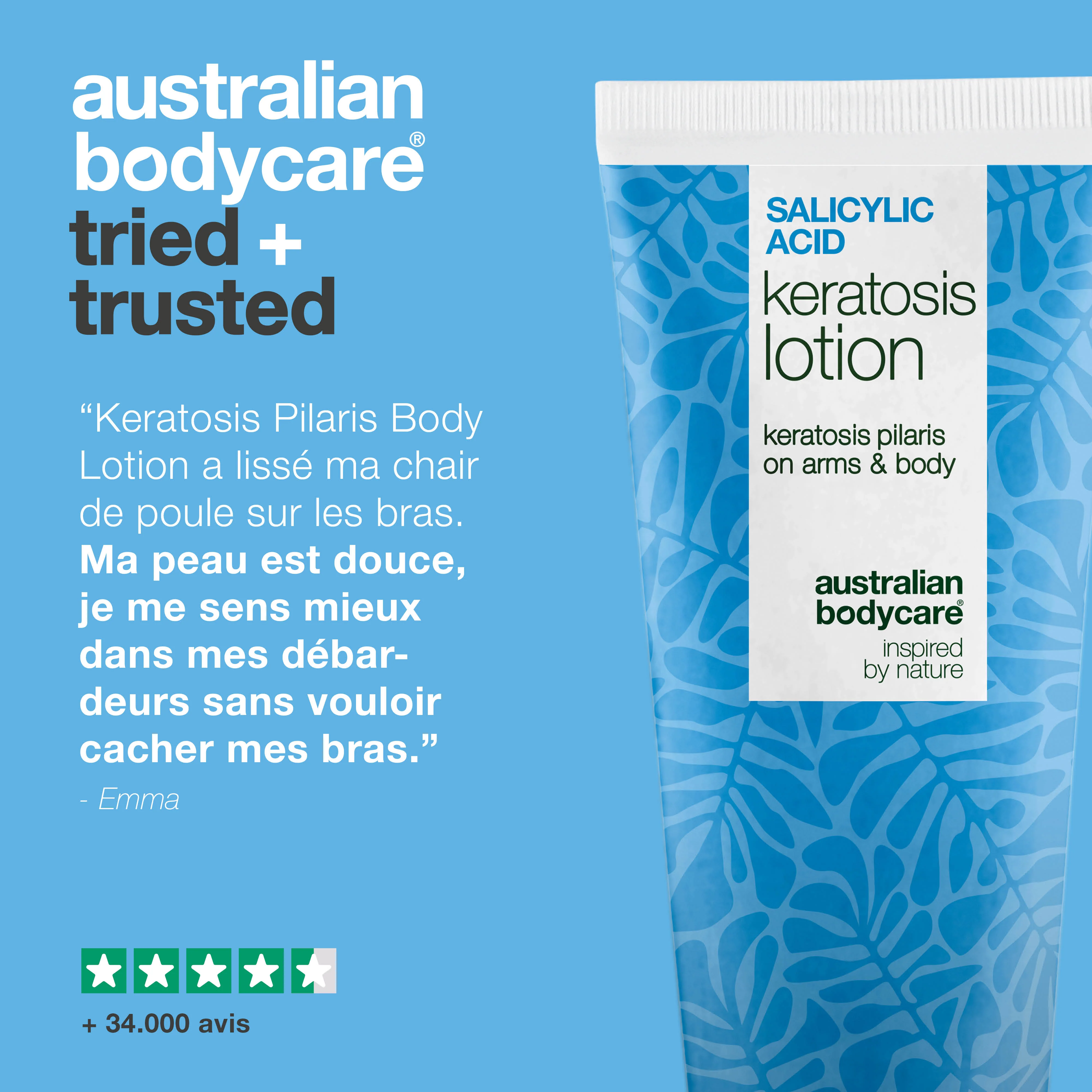 Lotion corps kératose pilaire et peau sèche granuleuse — Lotion pour kératose pilaire et peau sèche. Lisse avec acide salicylique, niacinamide et zinc. - Image 5