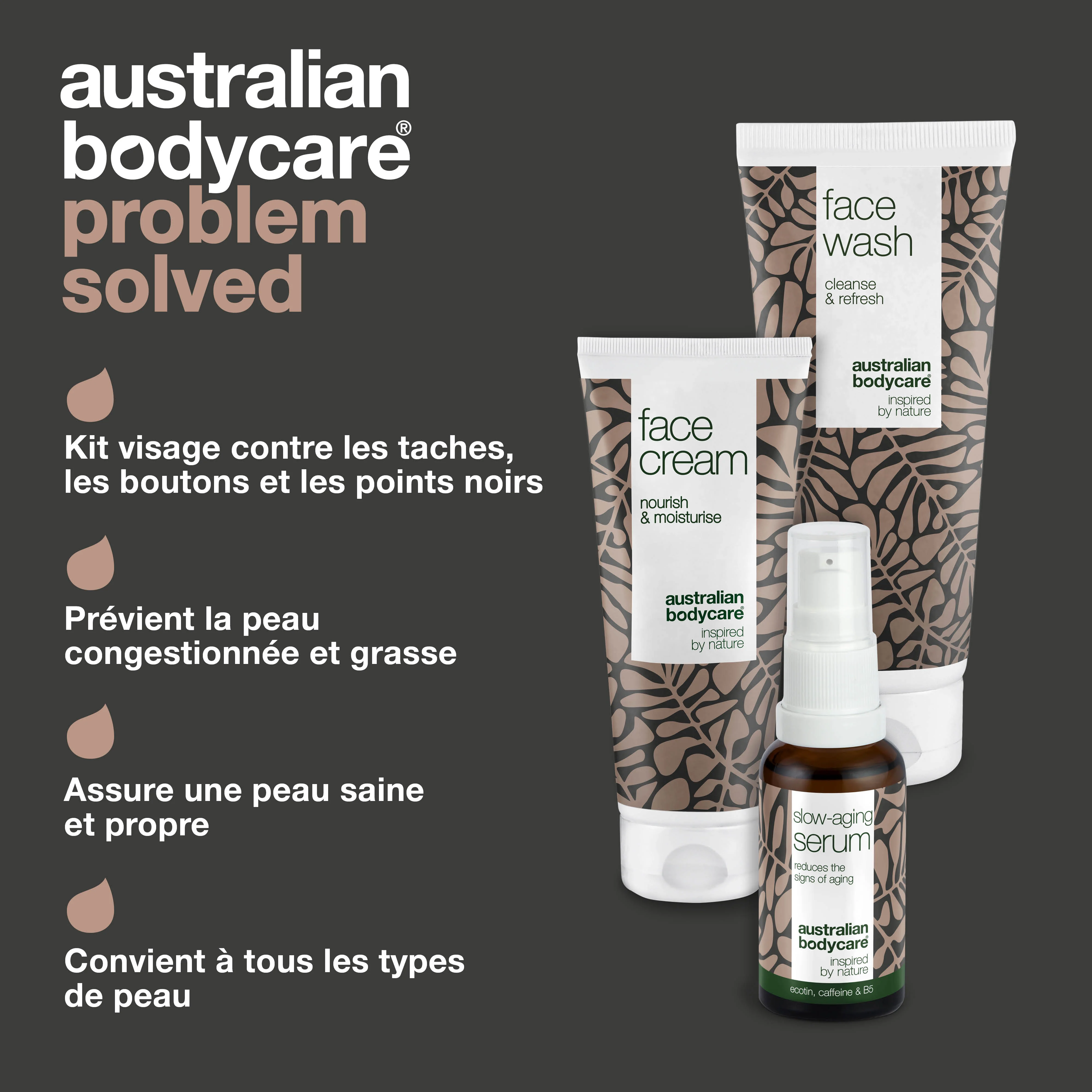 Kit de 3 produits anti–âge pour les peaux de 50 ans et plus — 3 produits pour les rides et les peaux matures : nettoyant pour le visage, sérum et crème anti–âge. - Image 3