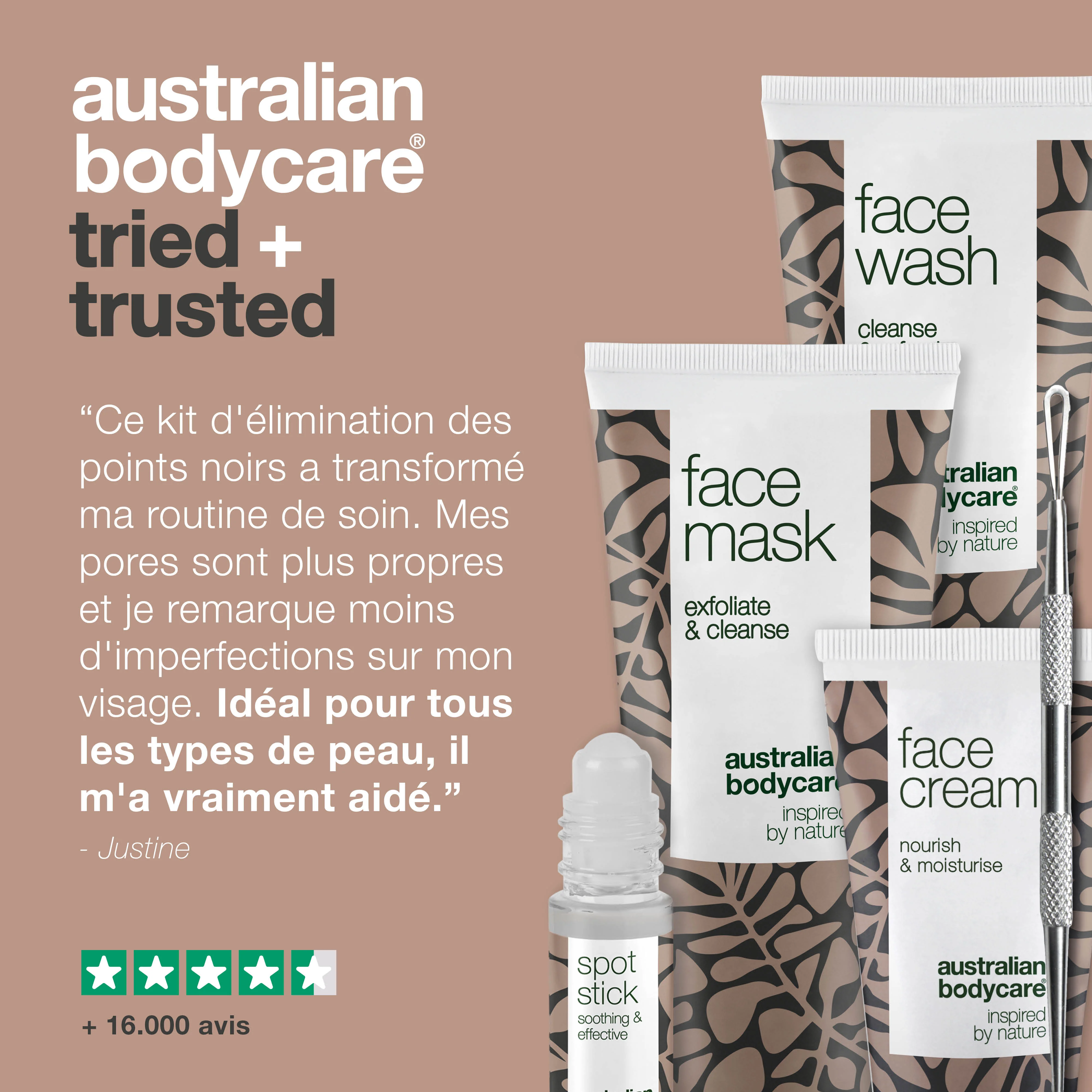 Kit d'élimination de points noirs — 5 produits pour éliminer les points noirs sur le nez et le visage - Image 5
