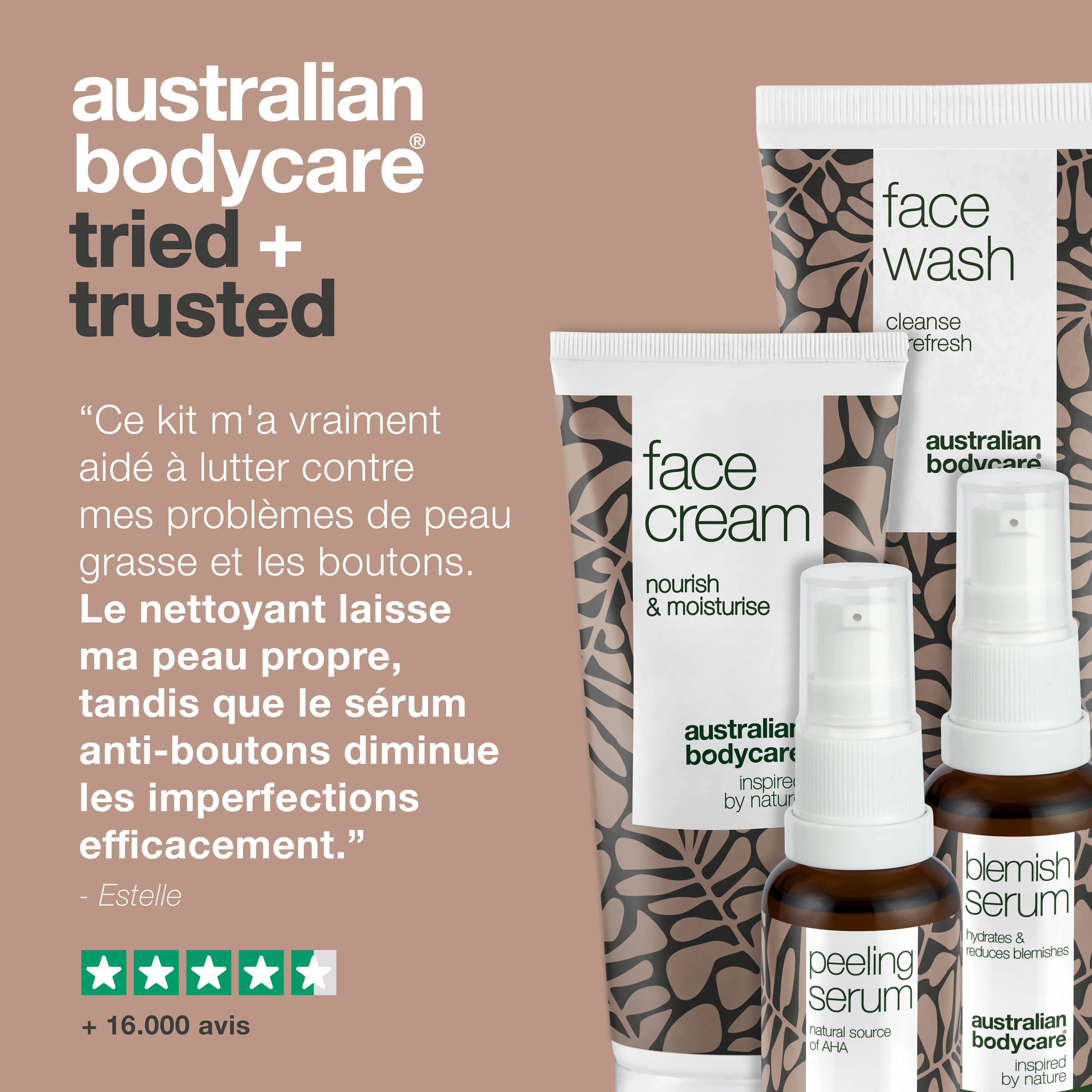 Kit de 4 produits pour traitement de la peau impure et des boutons au visage — Soin nettoyant en profondeur pour peaux grasses, boutons et points noirs sur le visage - Image 5