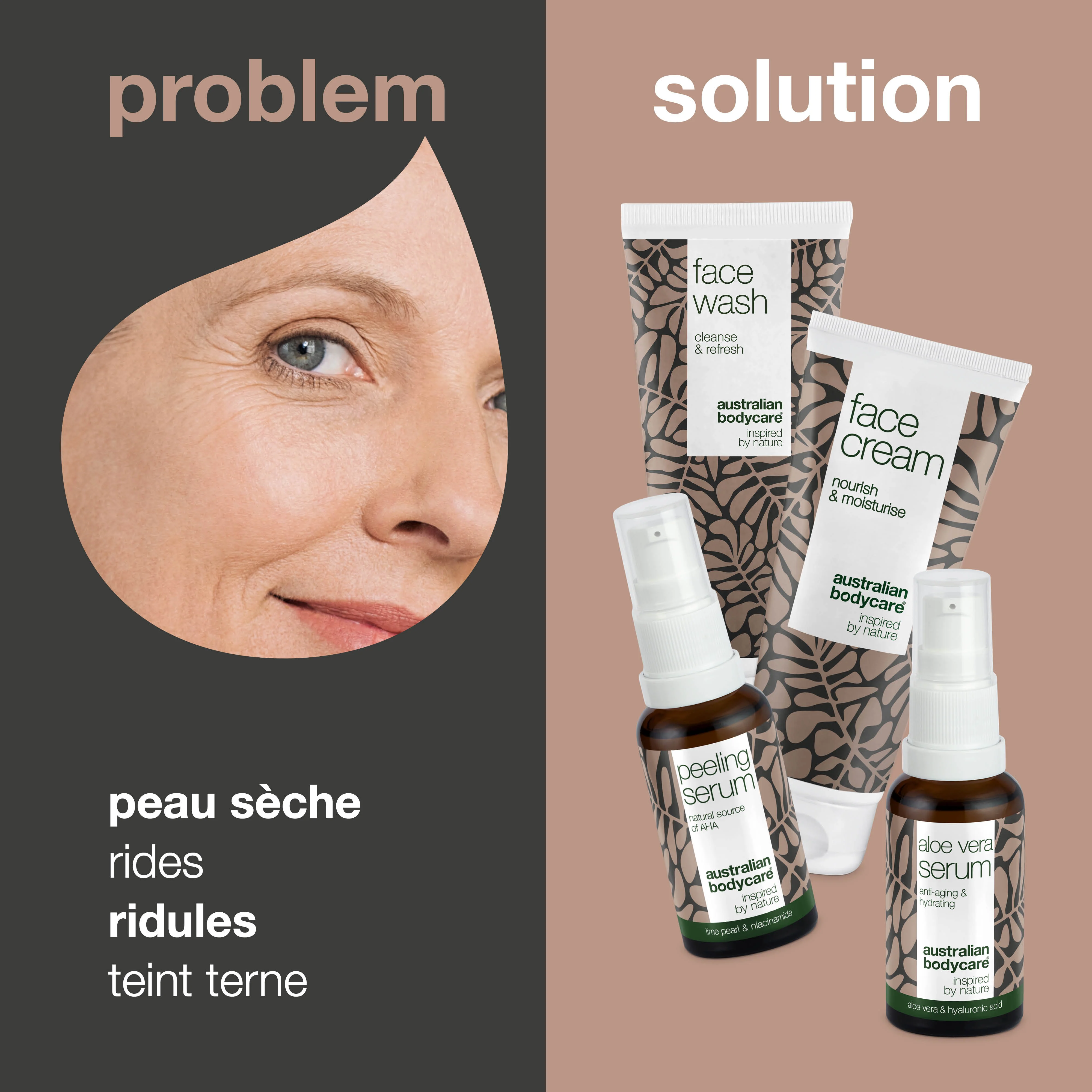 Kit de 4 pour les rides et les peaux déshydratées — Kit anti-âge complet contre les rides et la peau sèche du visage. - Image 2