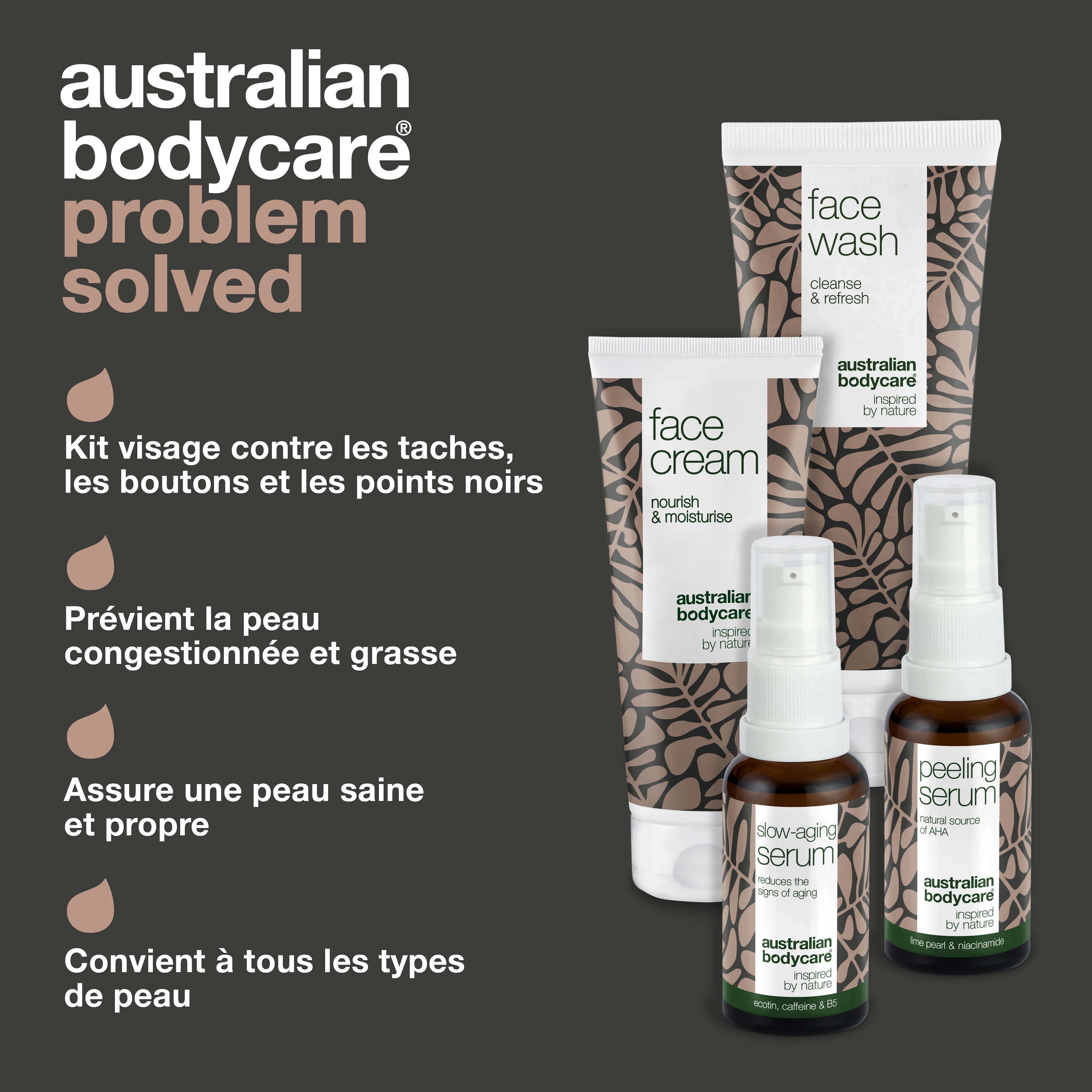 Kit de 4 produits anti âge pour les peaux matures (50+) — Sérum anti âge, sérum peeling, crème nettoyante et anti rides - Image 3