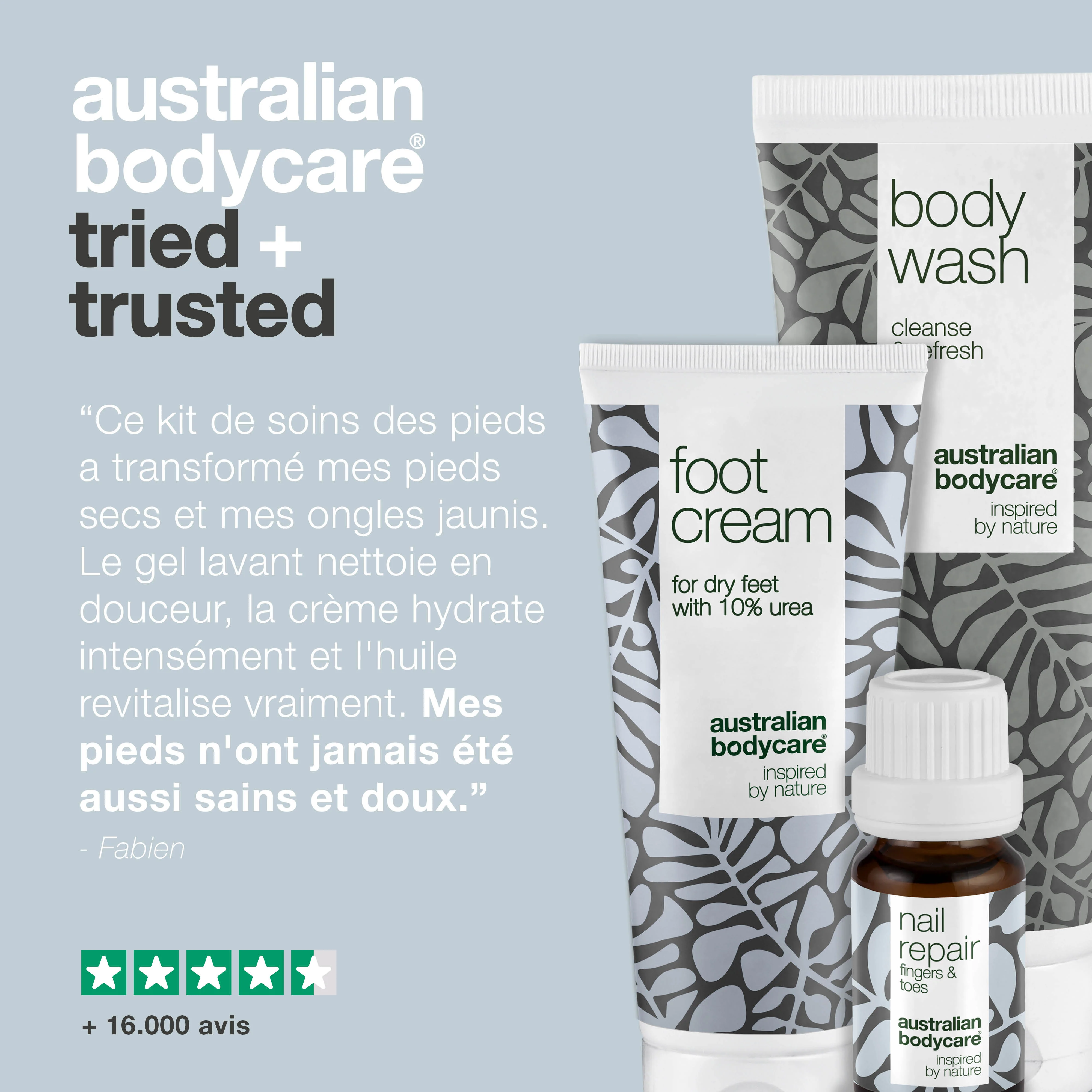 Kit de soins des pieds — 3 produits pour le soin quotidien des pieds secs et des ongles jaunis - Image 5
