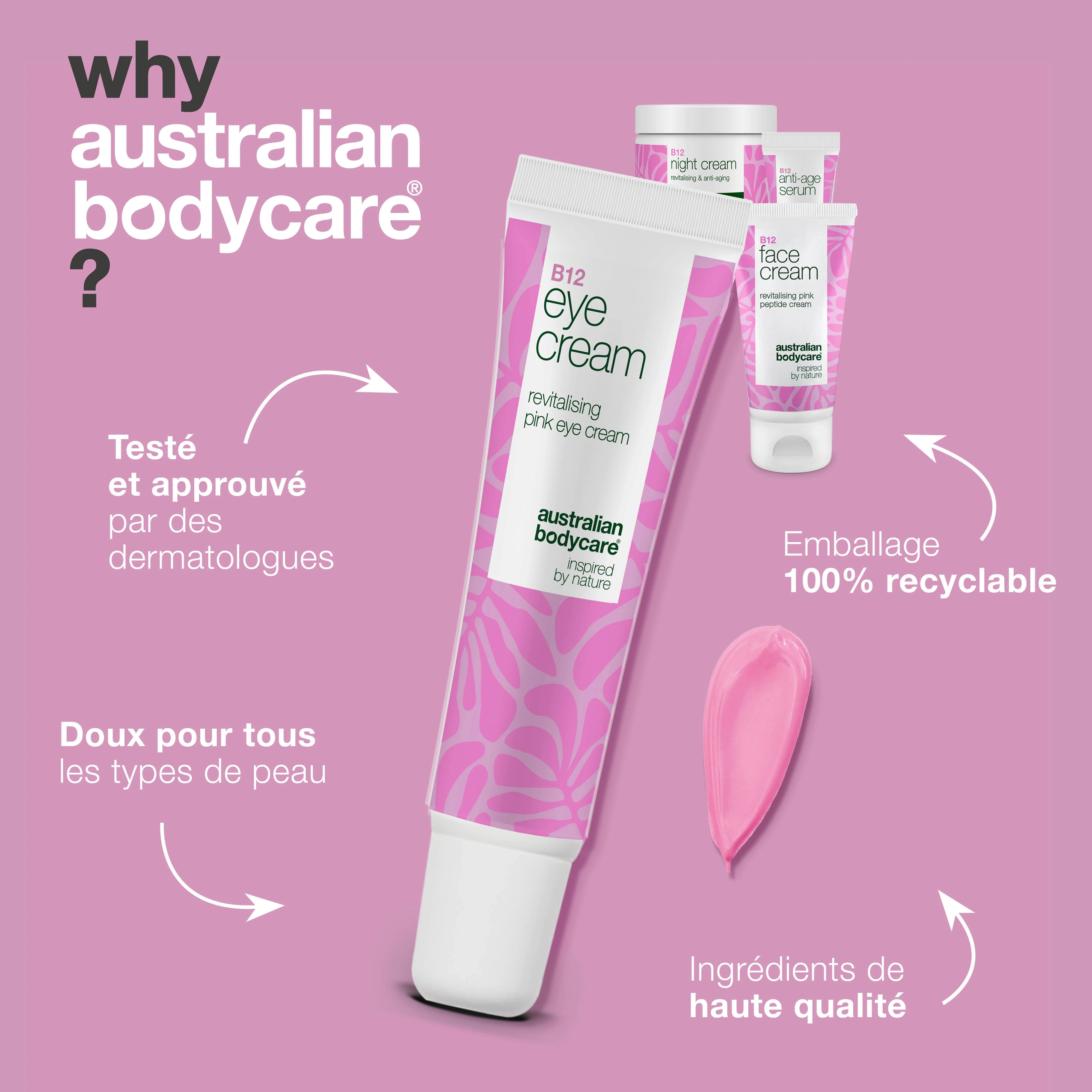 Rides sous les yeux ? Set de soin B12 efficace — Soin efficace avec B12, acide hyaluronique et peptides pour une peau jeune. - Image 4