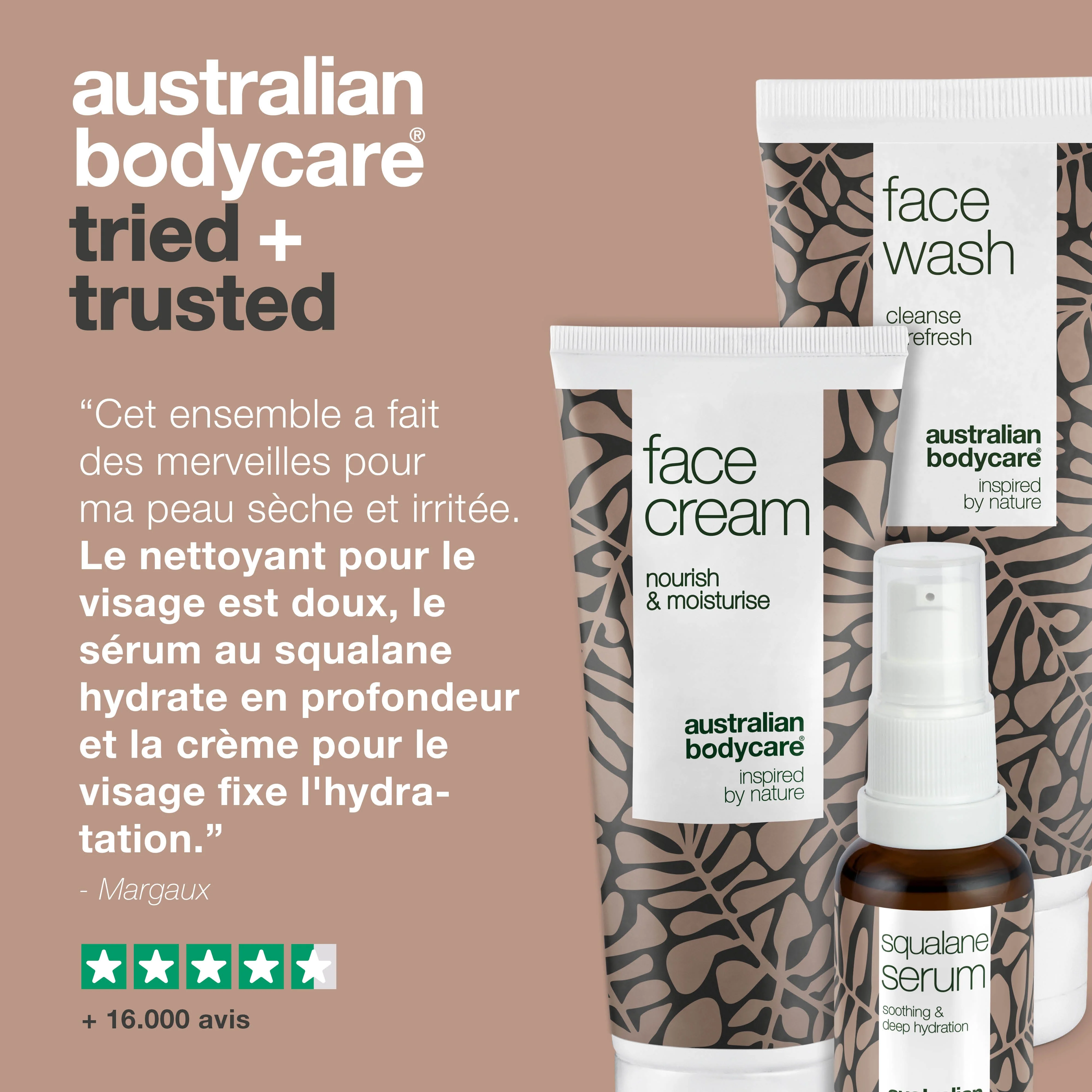Kit pour les démangeaisons et la peau très sèche du visage — 3 produits hydratants : Nettoyant visage, Sérum et Crème Squalane - Image 5