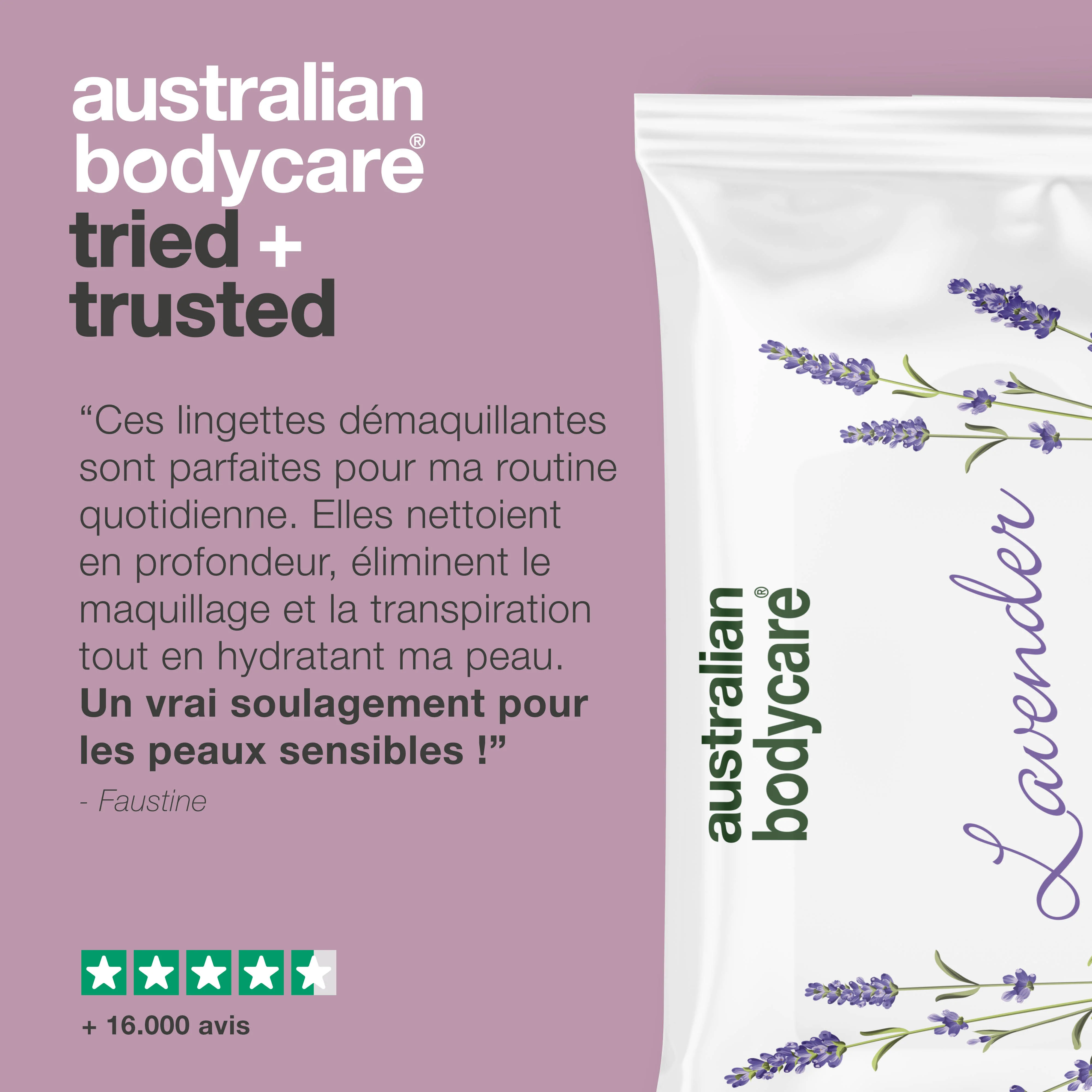 Lingette démaquillante microfibre à l'huile de lavande et de tea tree 24 pièces — Pour nettoyer et hydrater le visage et le corps - Image 5