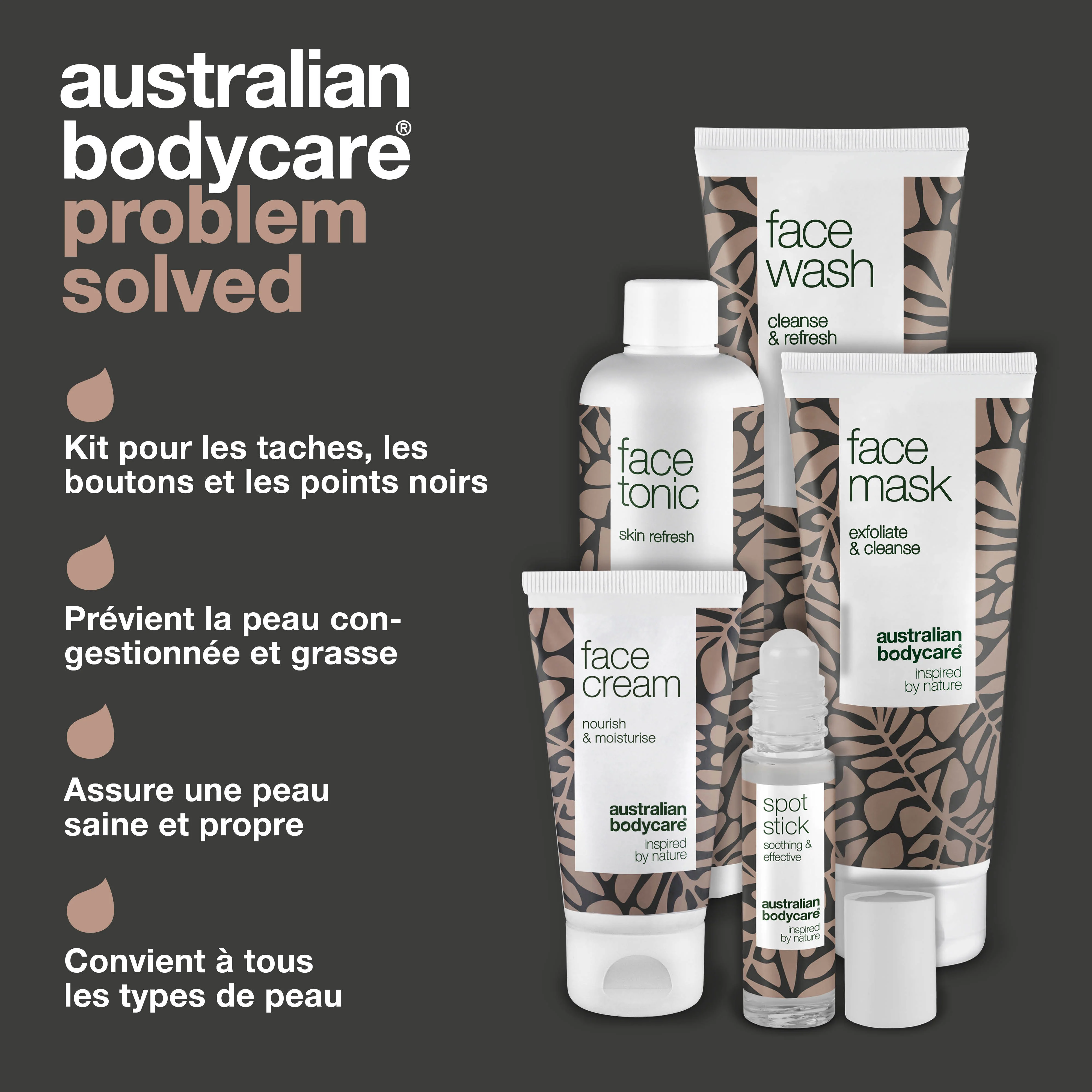 Kit de masque de beauté pour les peaux à imperfections — 5 produits nettoyants pour les peaux grasses avec boutons et points noirs - Image 3