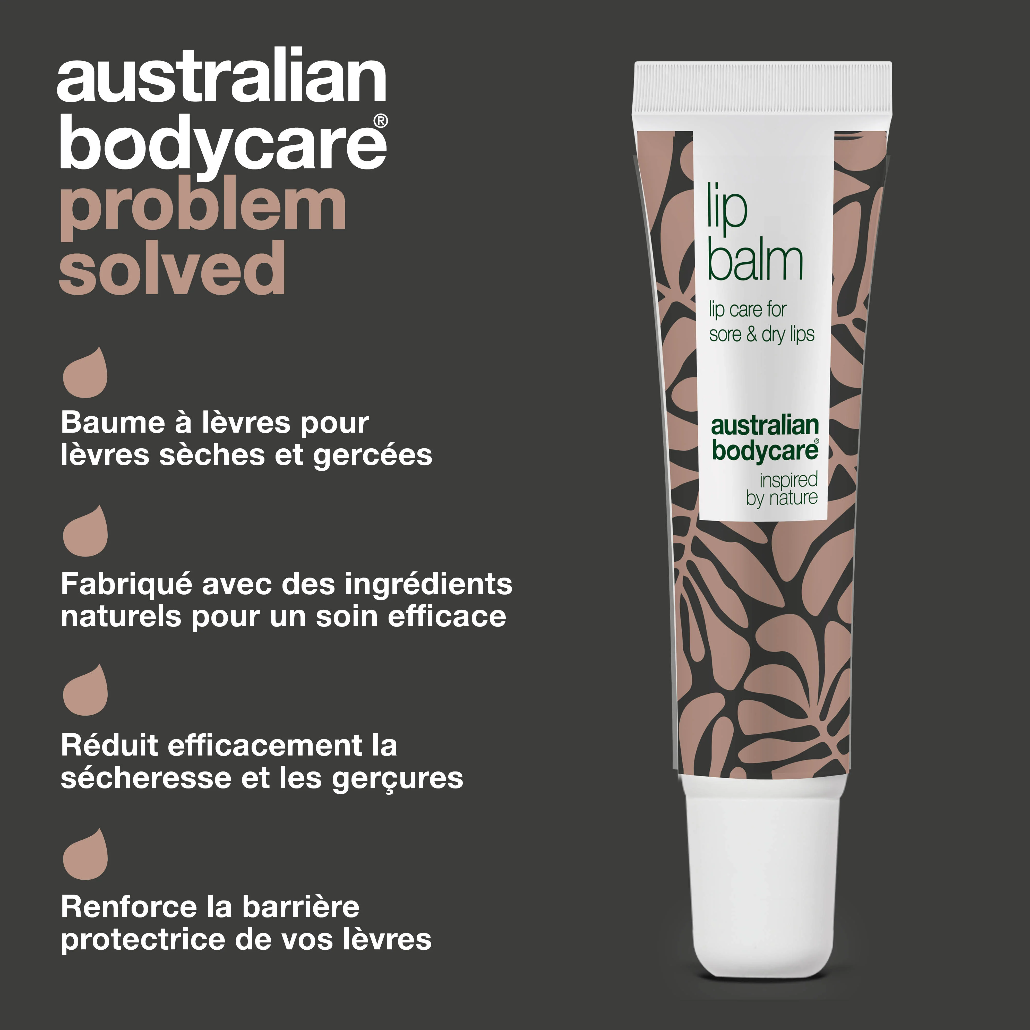Baume à lèvres pour le soin des lèvres gercées & sèches — Baume à lèvres à l'huile de tea tree pour les lèvres sèches et le soin des boutons de fièvre - Image 3