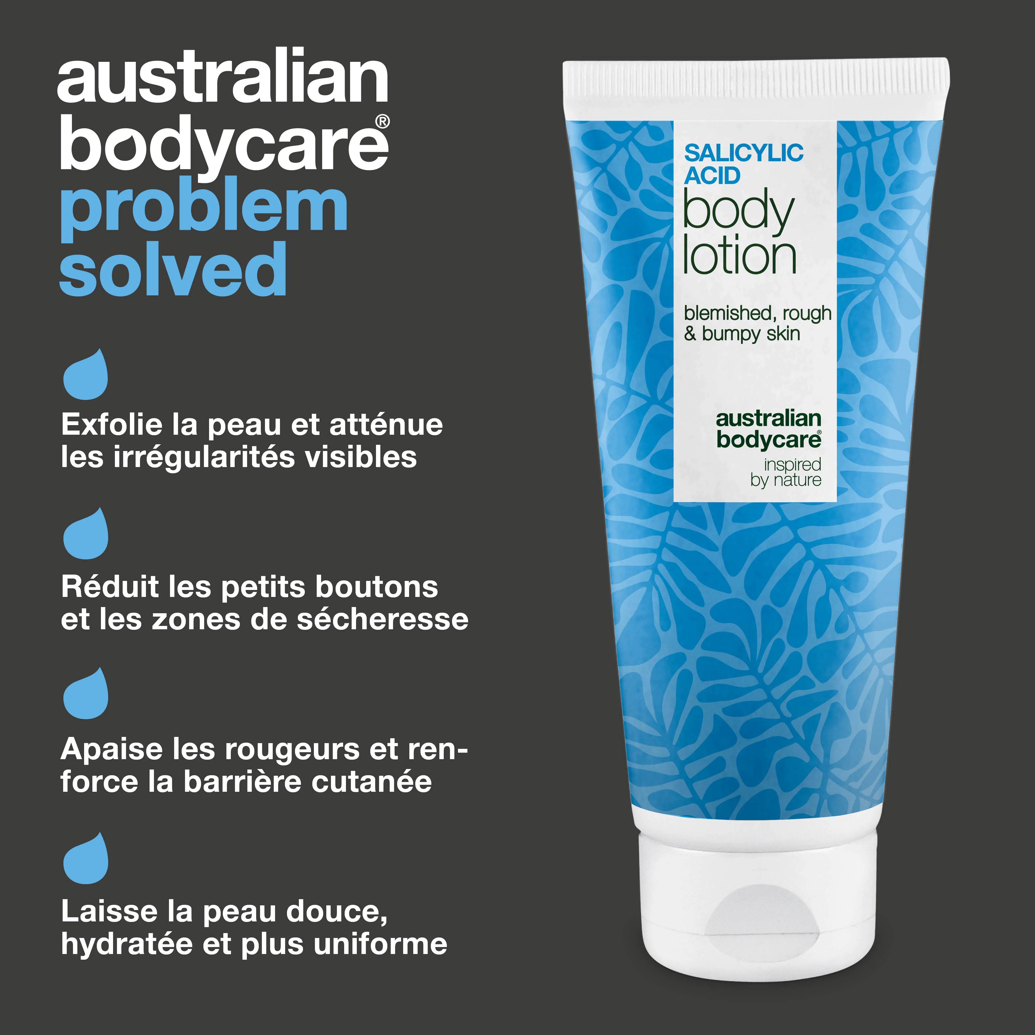 Lotion corps à l’acide salicylique – peau sèche et irrégulière — Lotion à l’acide salicylique qui exfolie, hydrate et aide à lisser la peau sèche et irrégulière. Idéale pour un usage quotidien. - Image 3