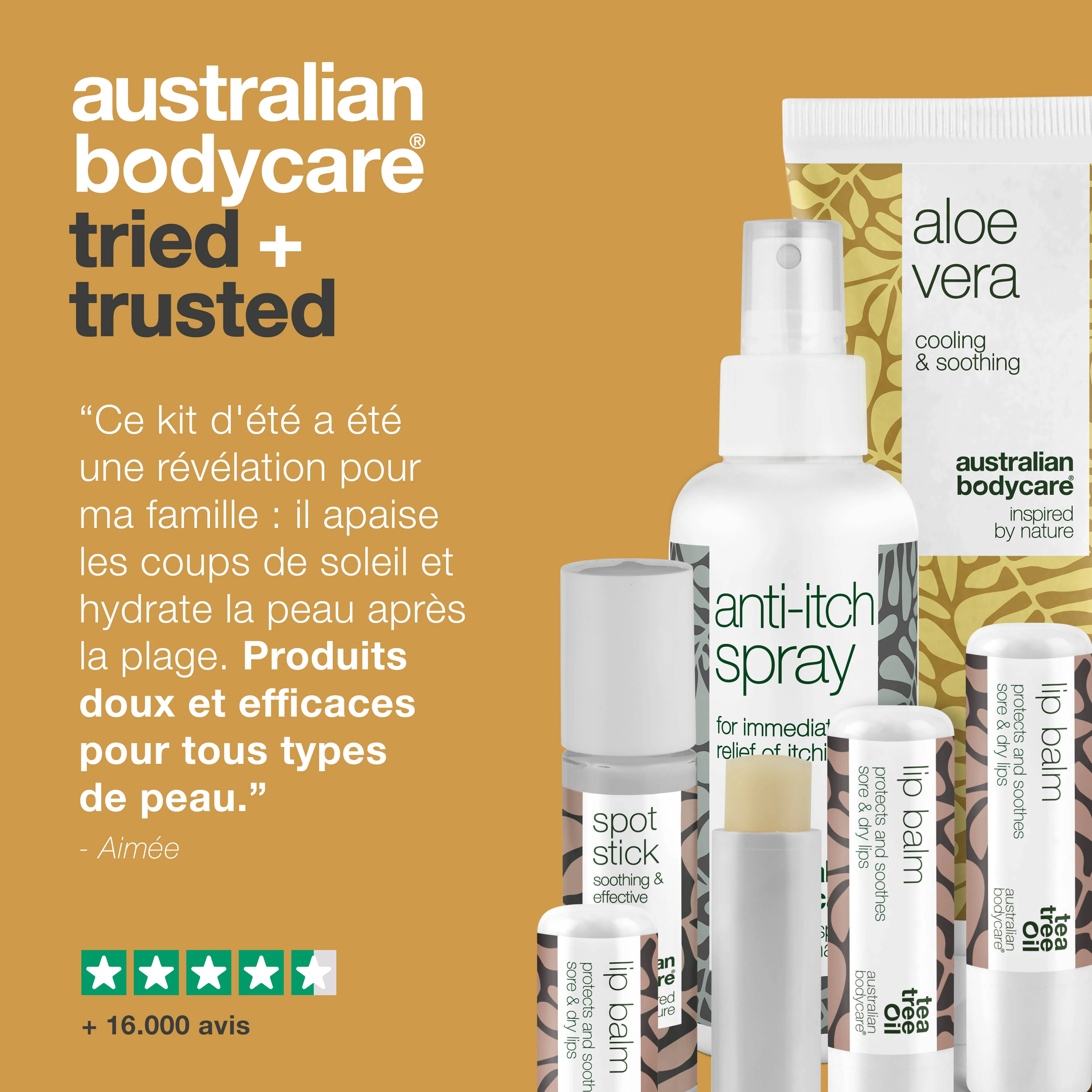 Kit de 4 produits pour l'été — Produits pour soigner les coups de soleil ou autres problèmes de peau - Image 4