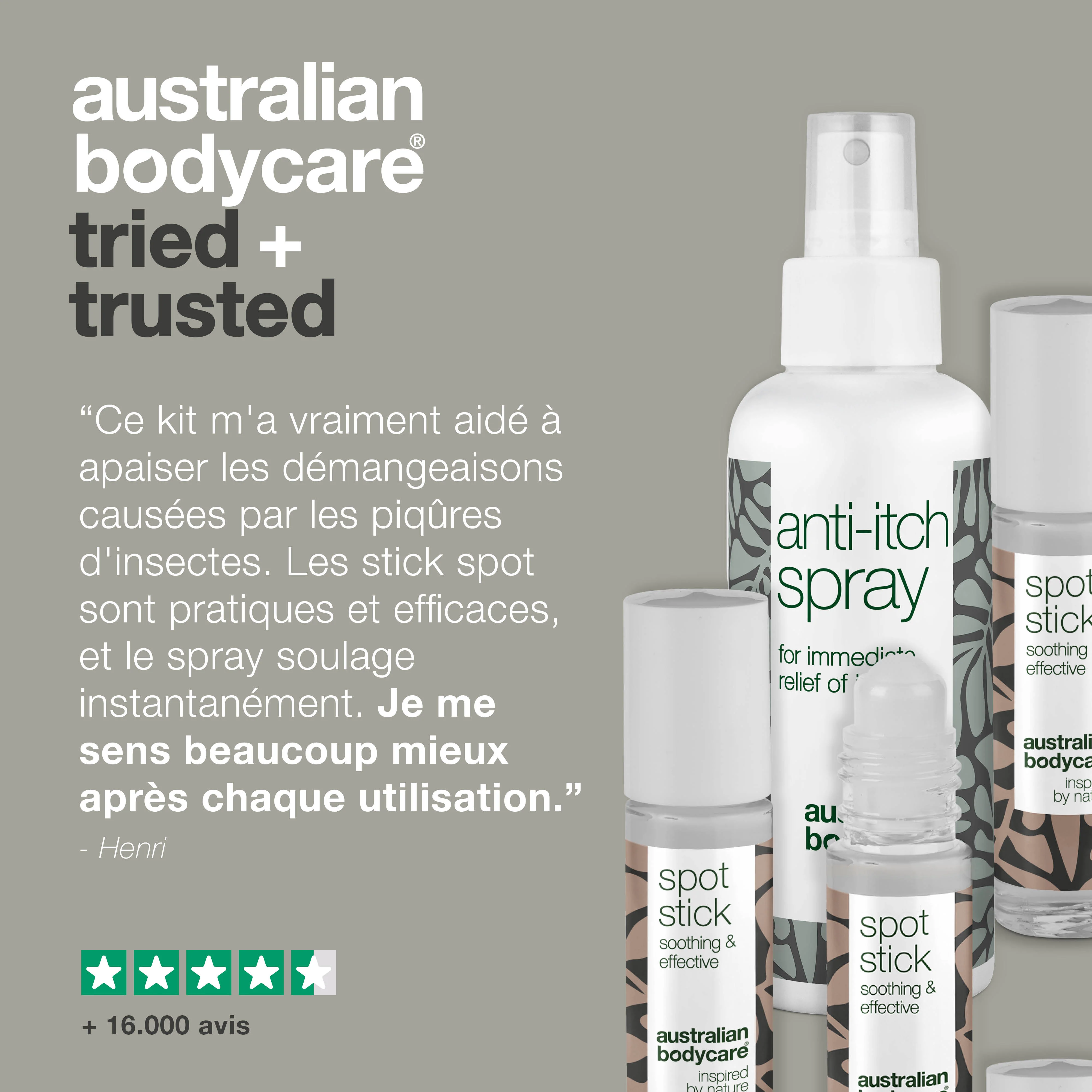 Kit de 4 produits pour les soins des piqûres de moustiques et autres insectes — 4 produits apaisants pour soulager les irritations causées par les piqûres d'insectes - Image 5